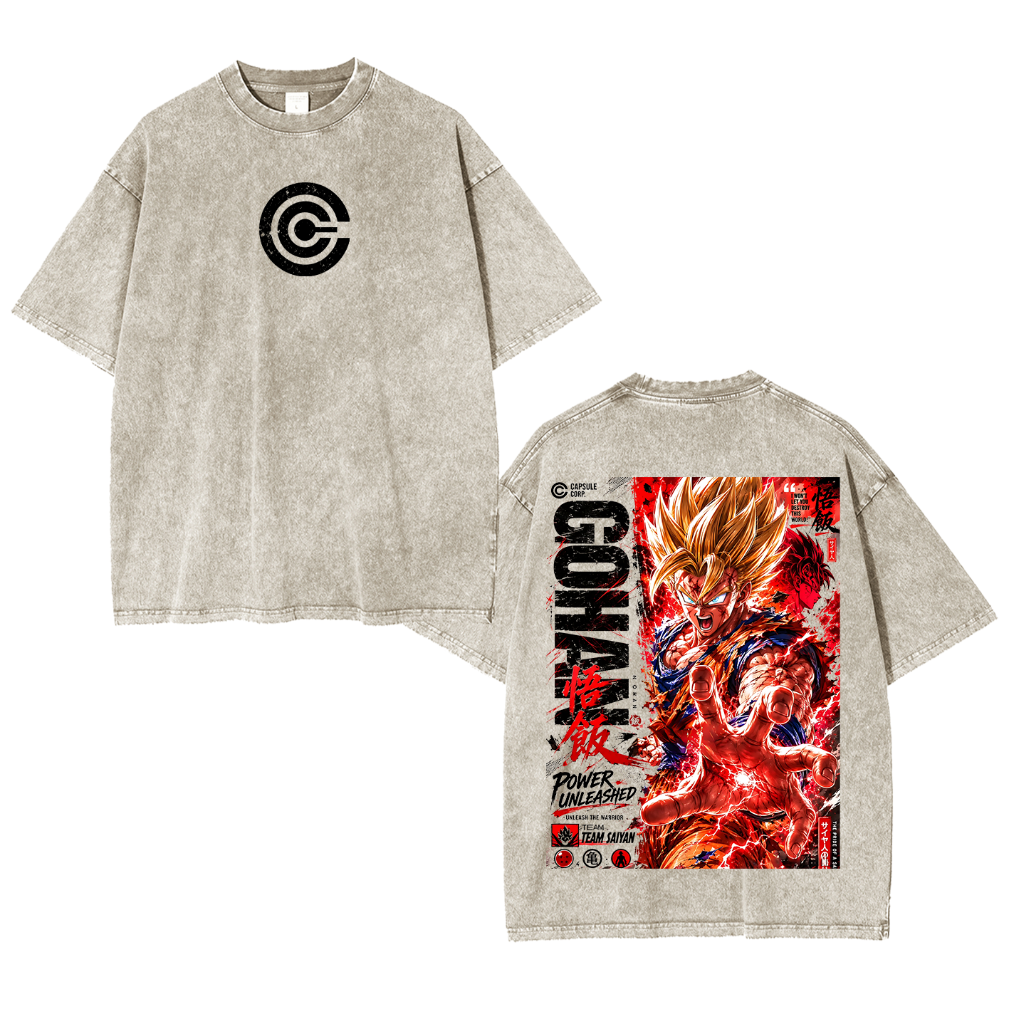 Future Trunks Vintage Unisex  Washed T-Shirt