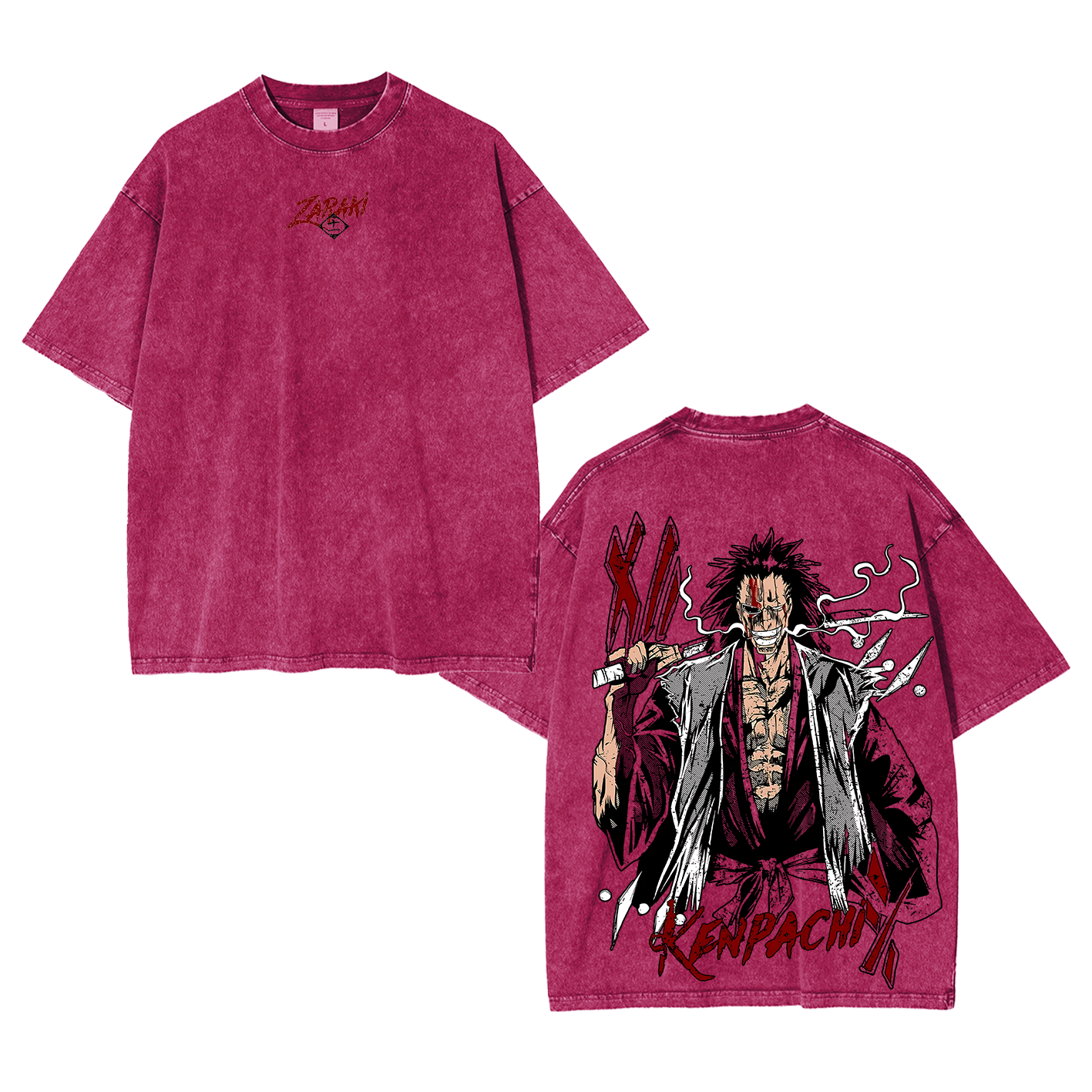 Kenpachi Zaraki Bleach Washed T-shirt/Crewneck/Hoodie