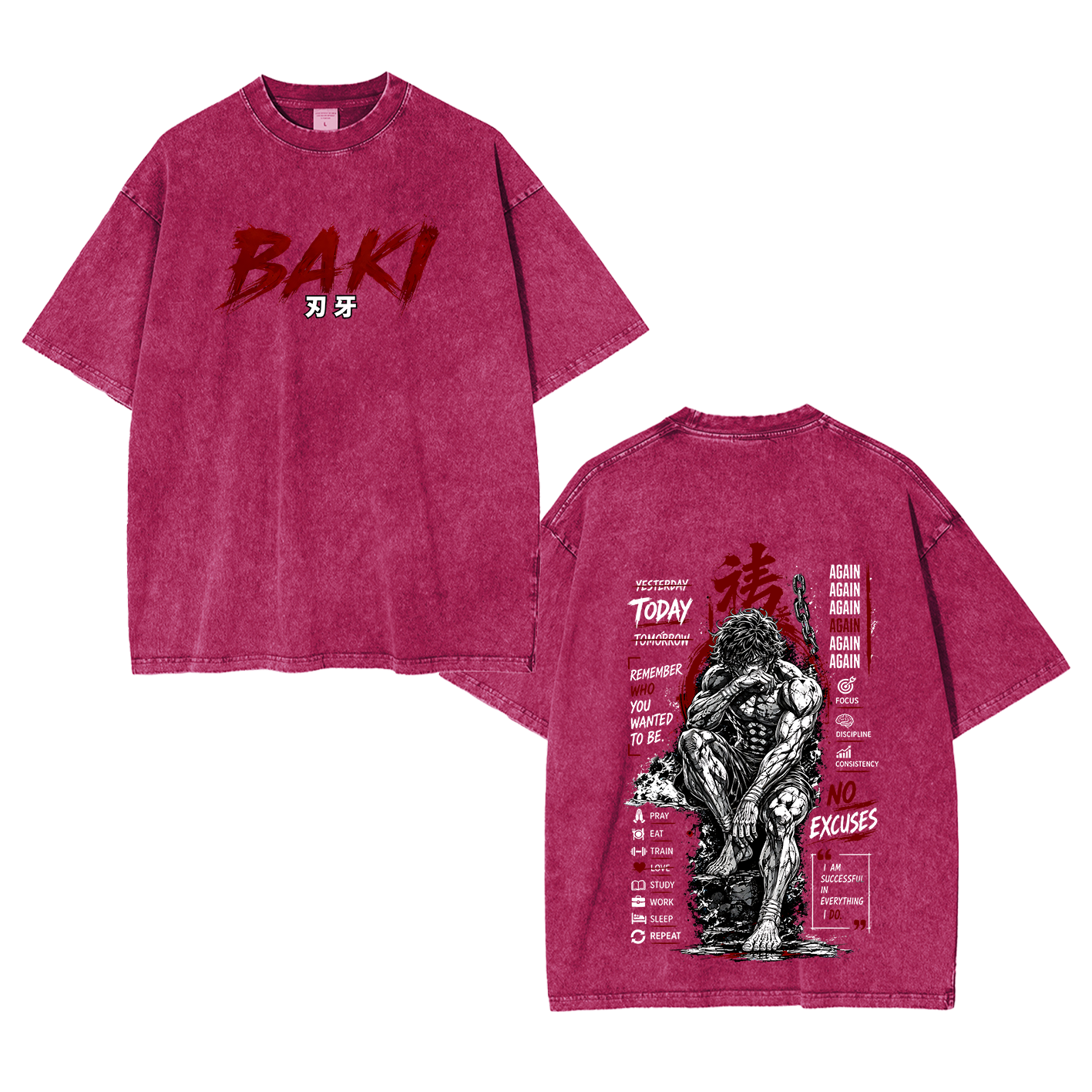 Baki Anime Vintage Oversized T-shirt/Crewneck/Hoodie