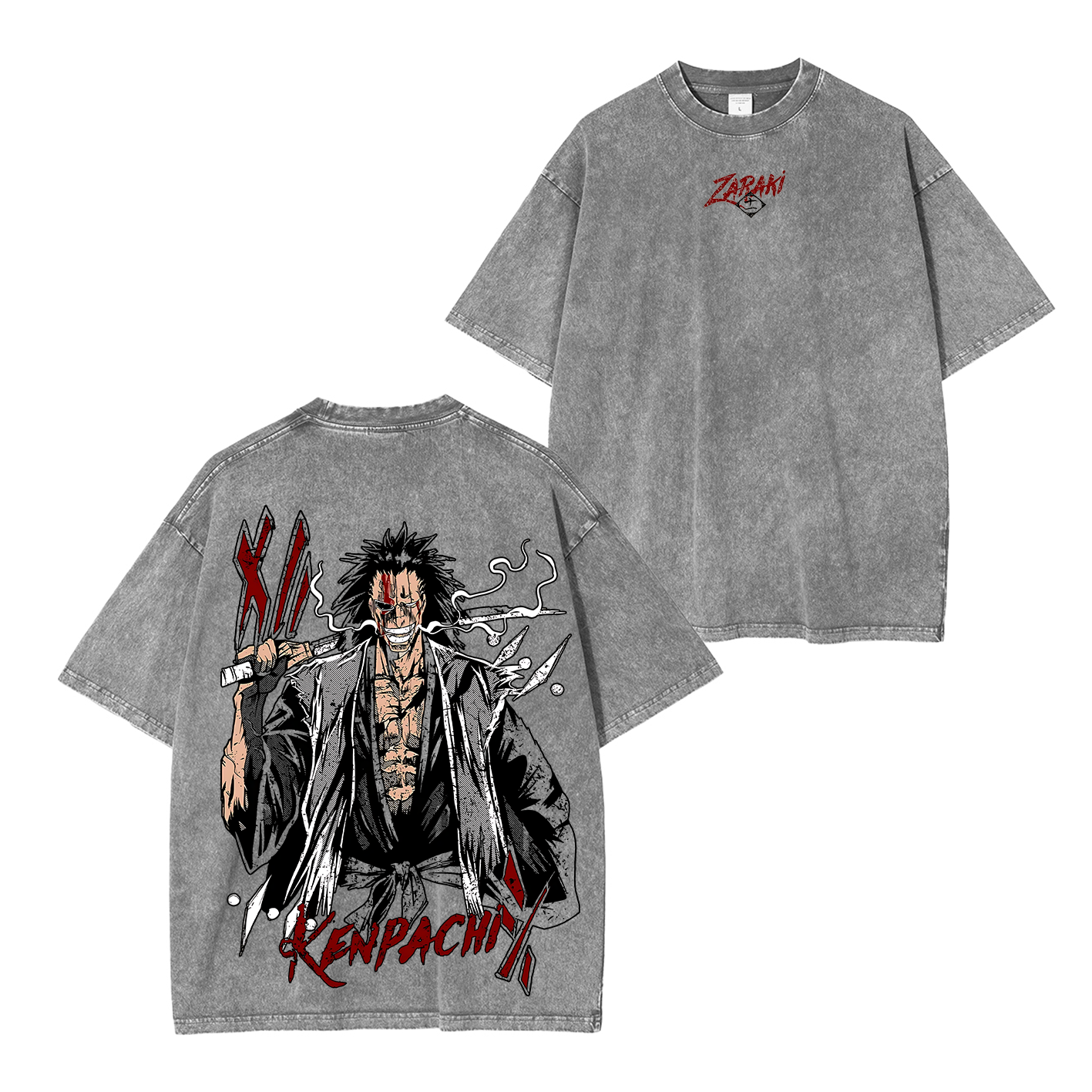 Kenpachi Zaraki Bleach Washed T-shirt/Crewneck/Hoodie