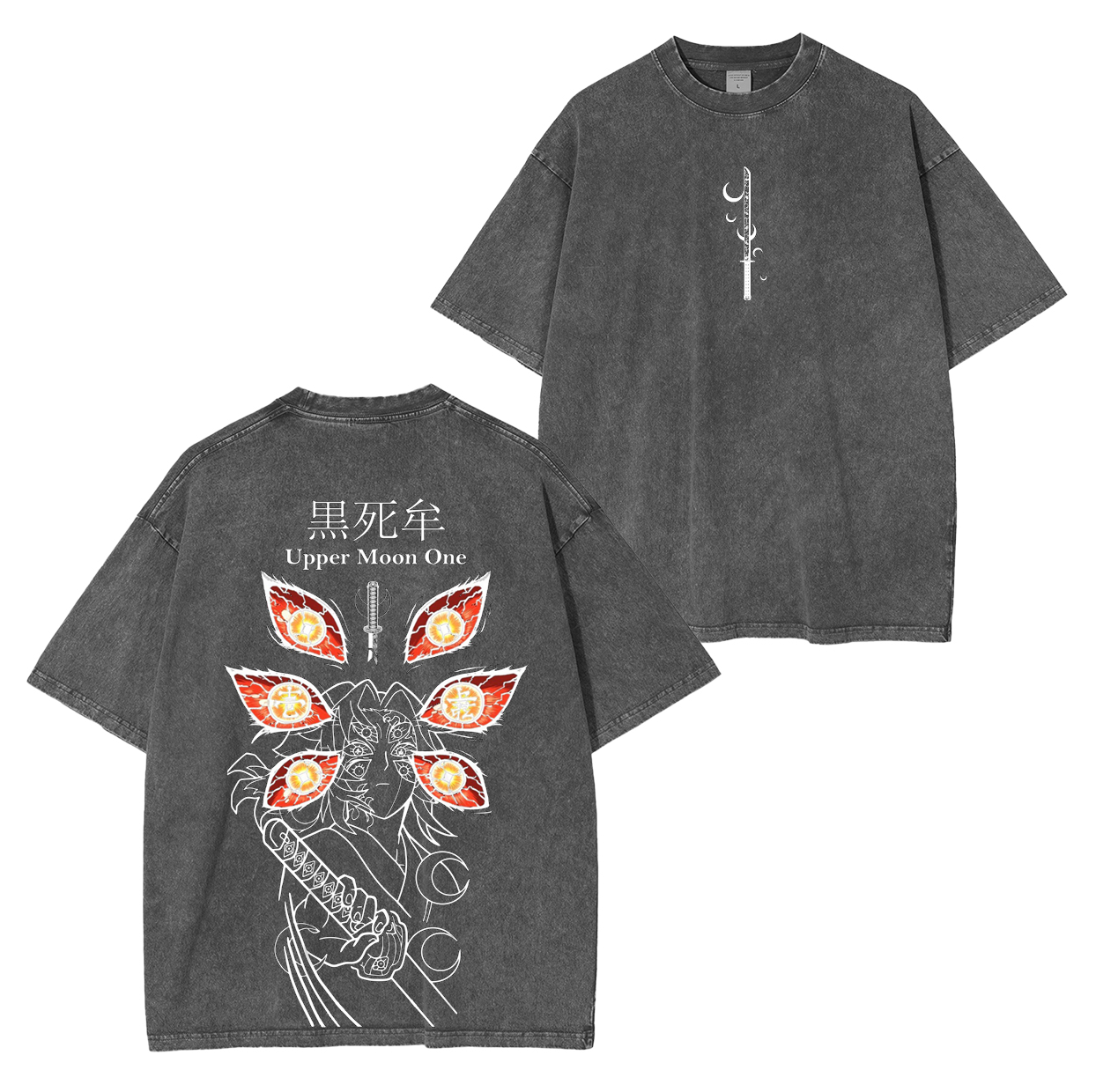 kokushibo,Demon Slayer Anime Unisex Washed T-Shirt