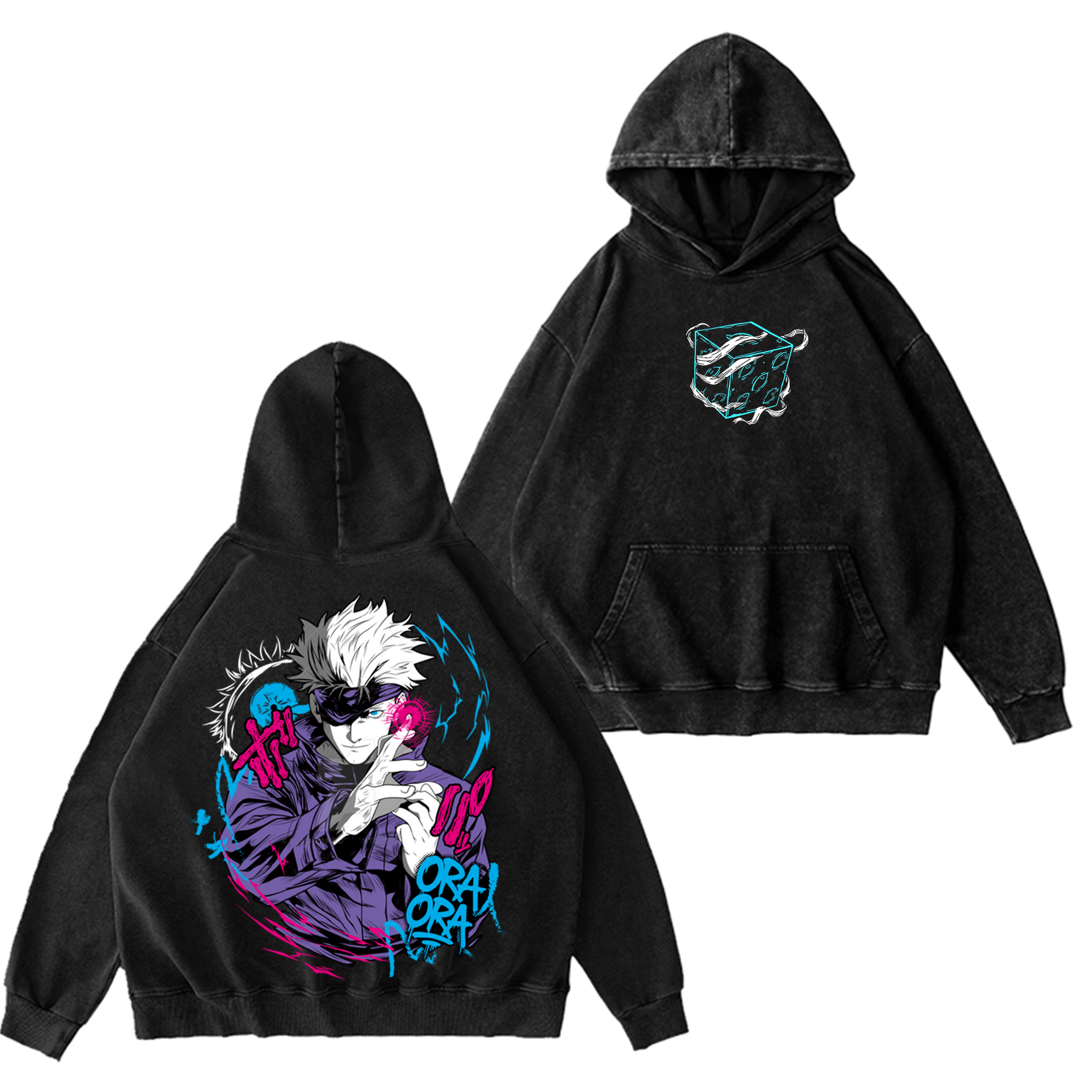 Gojo,Jujutsu Kaisen Anime Washed T-shirt/Crewneck/Hoodie