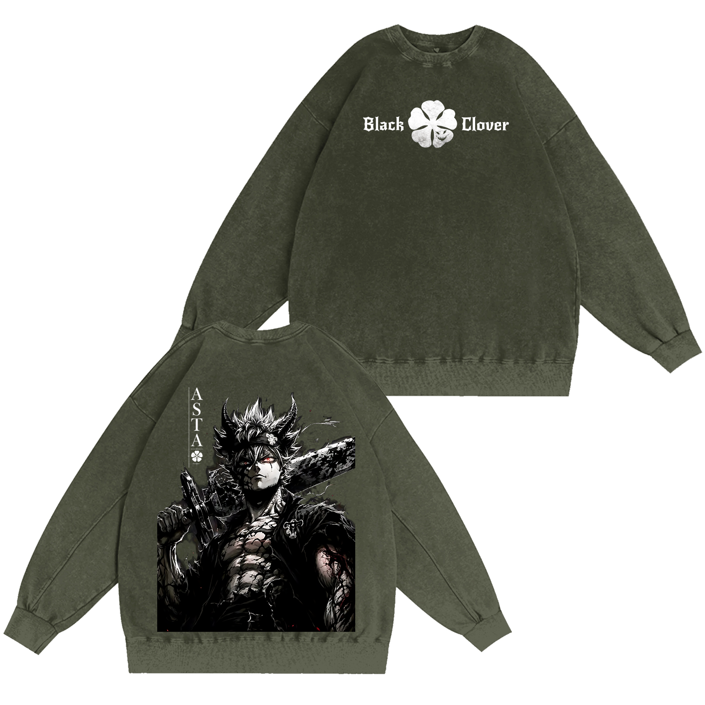 Black Clover Asta Unisex  Washed T-Shirt