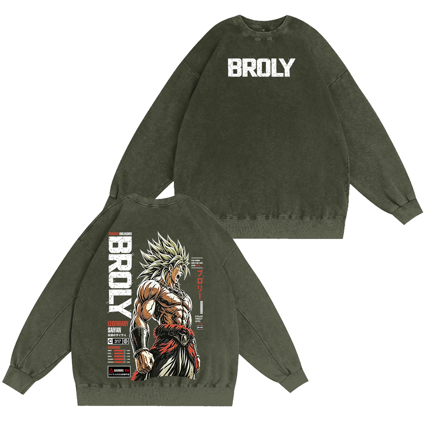 Broly Dragon Ball Super Unisex  Washed T-Shirt