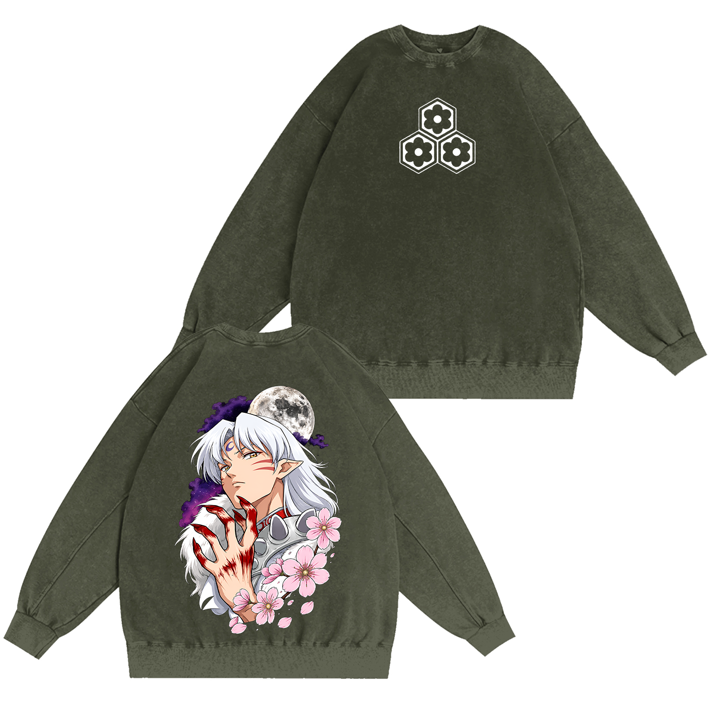 Inuyasha Vintage Unisex  Washed T-Shirt