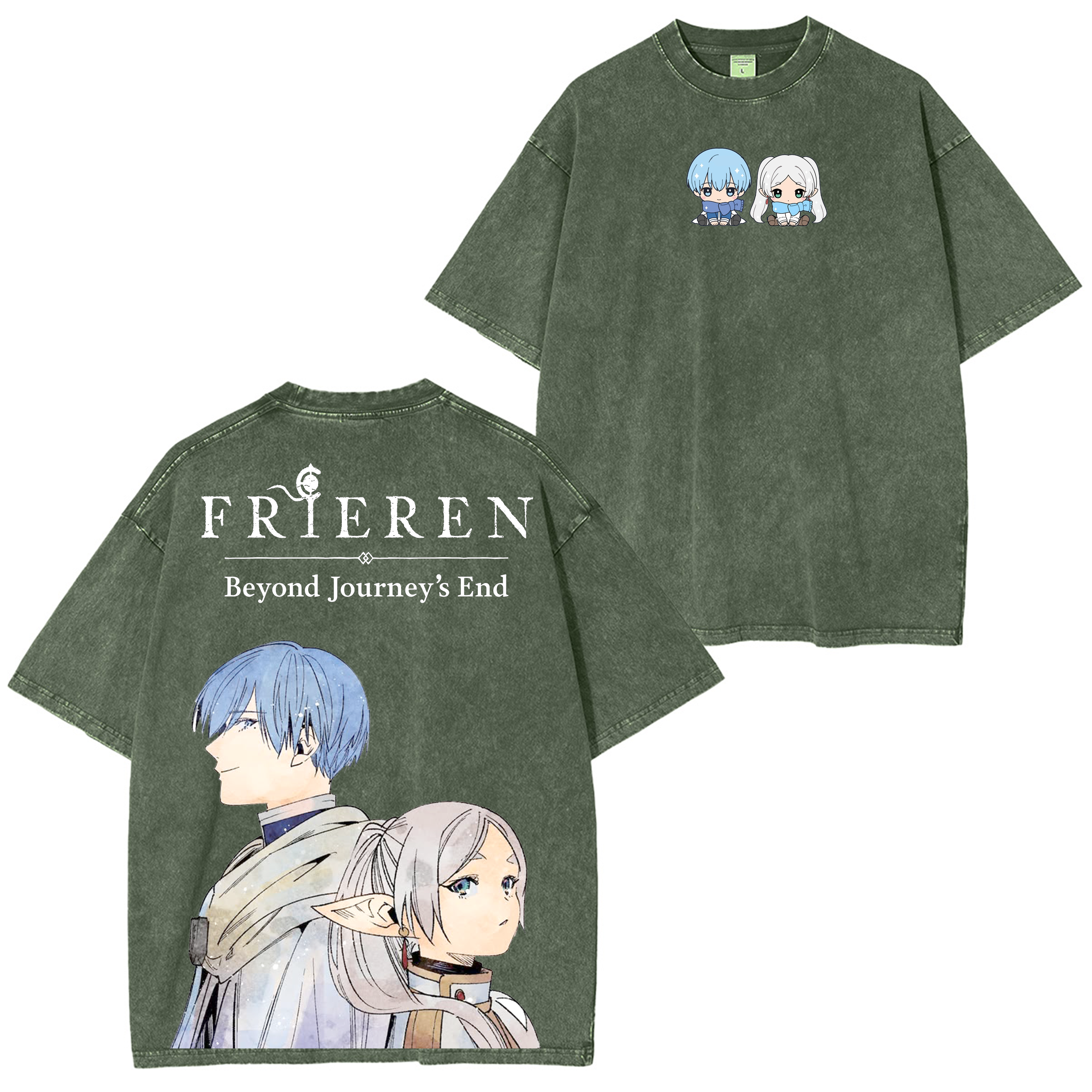 Frieren Anime Washed T-shirt/Crewneck/Hoodie