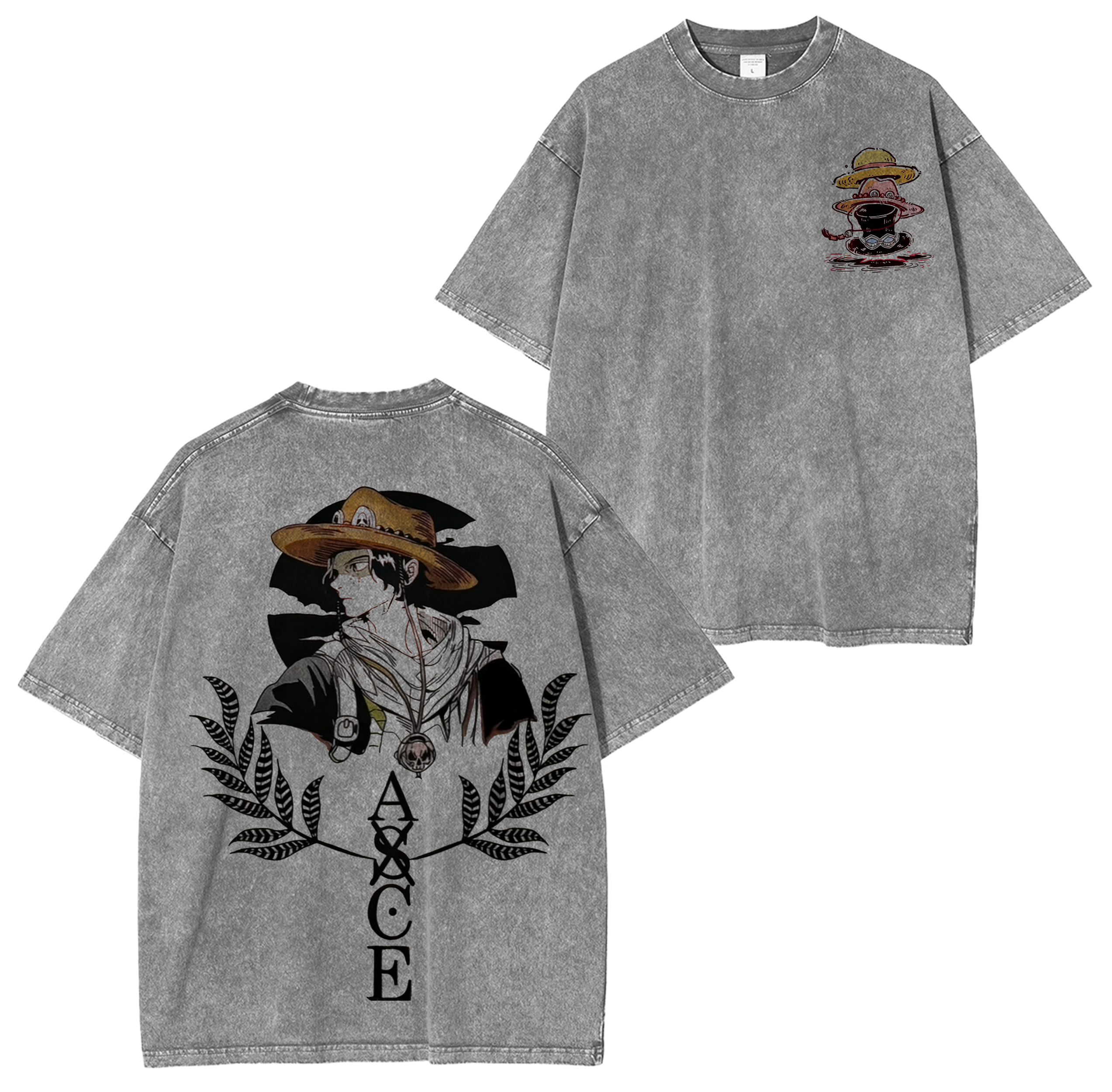 Portgas D. Ace,One Piece Anime Washed T-shirt/Crewneck/Hoodie