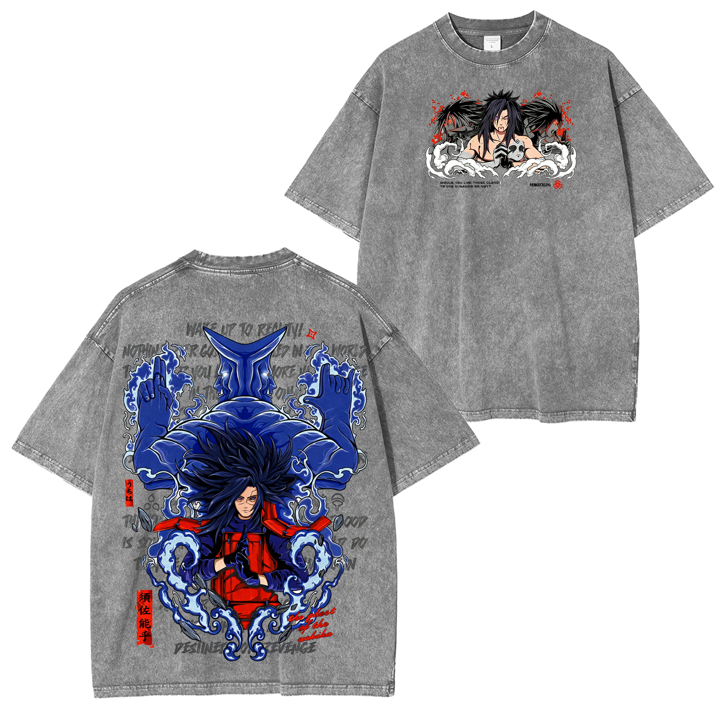 Uchiha madara Anime Washed T-shirt/Crewneck/Hoodie