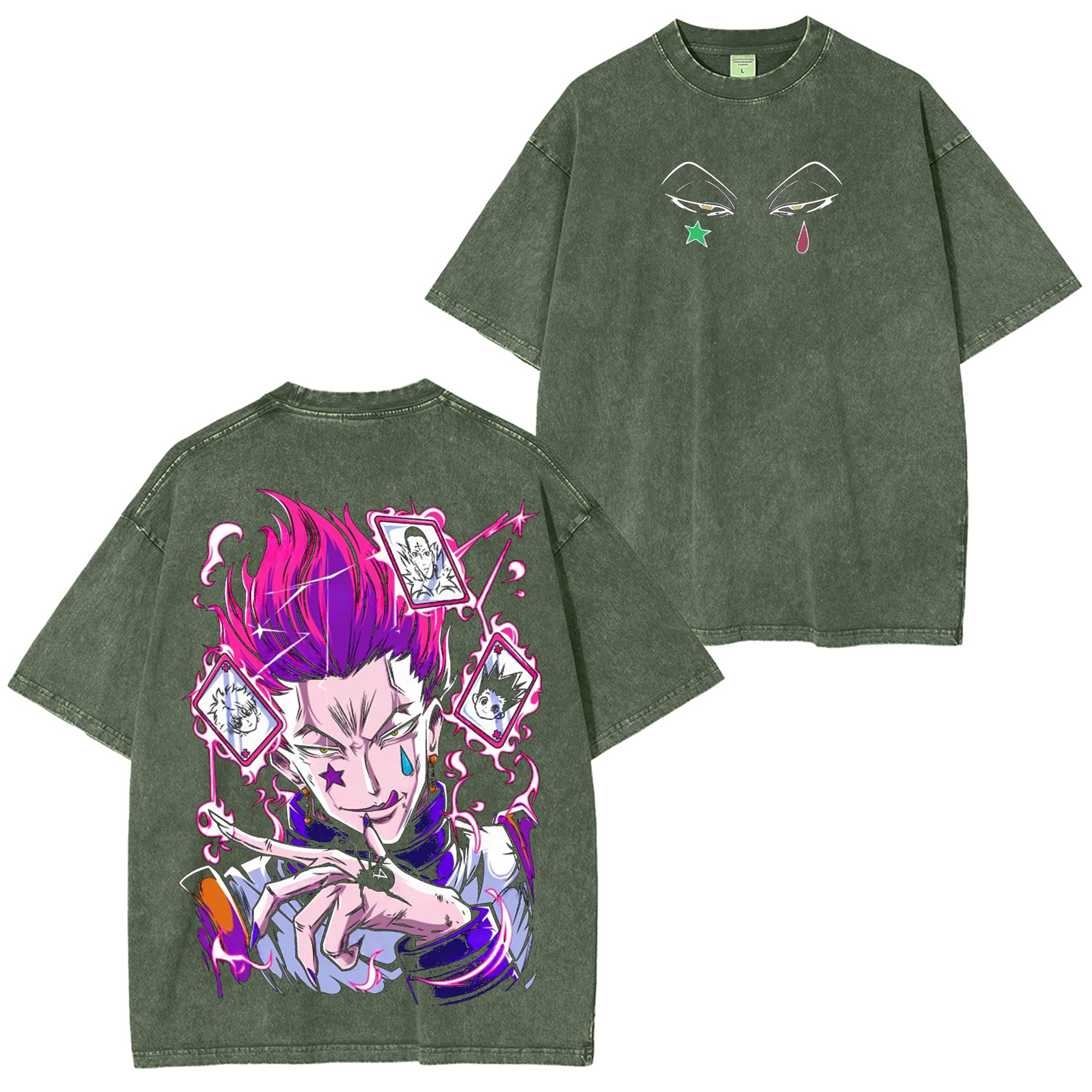 Hisoka, HUNTER X HUNTER Vintage Anime Washed T-shirt/Crewneck/Hoodie