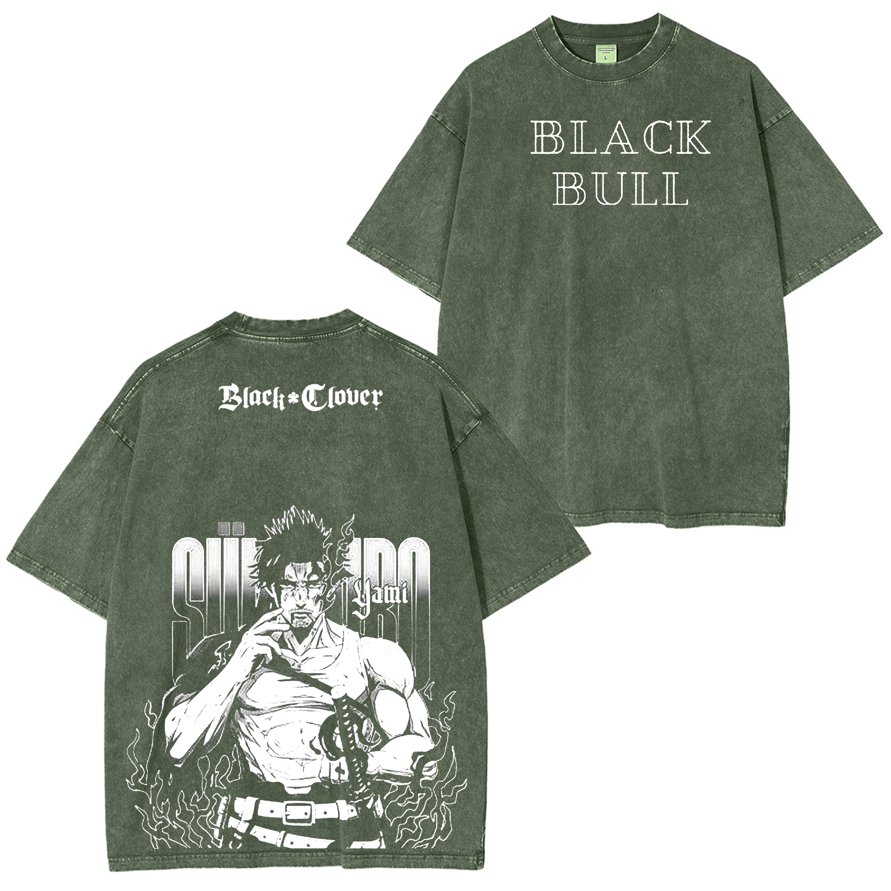 Yami Sukehiro Black Clover  Anime Washed T-shirt/Crewneck/Hoodie