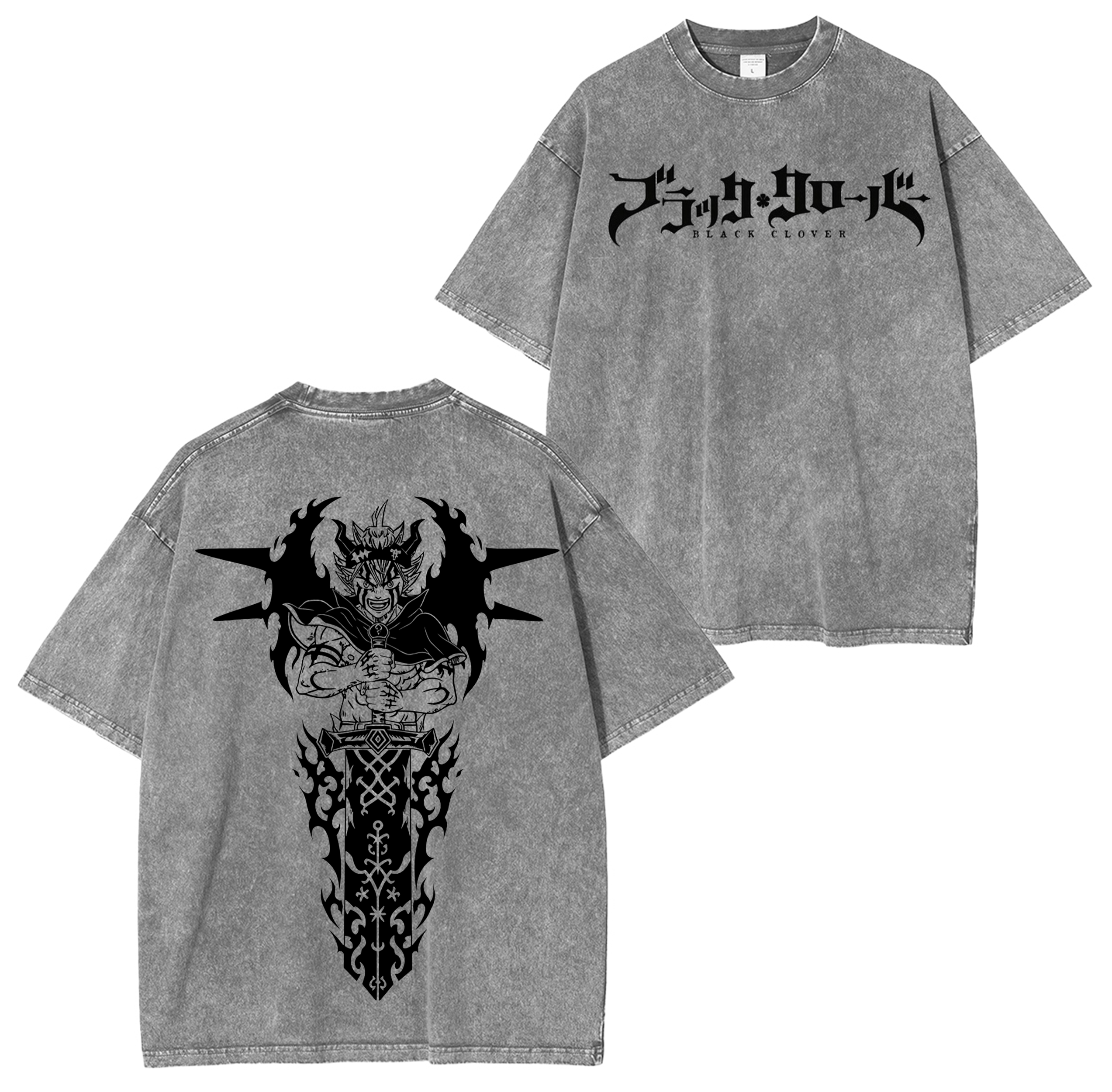 Black Clover Anime Washed T-shirt/Crewneck/Hoodie