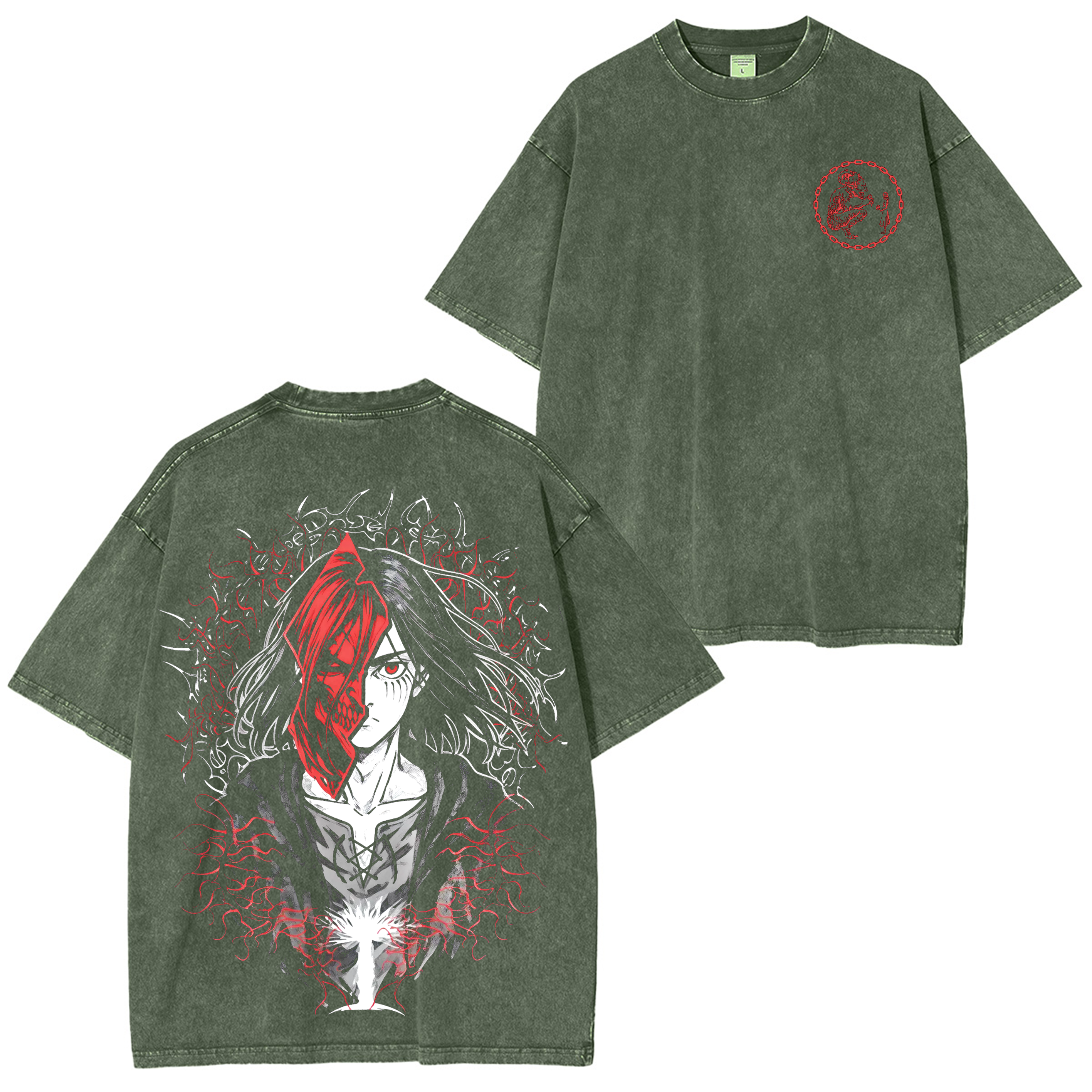 Retro Attack On Titan Anime Washed T-shirt/Crewneck/Hoodie