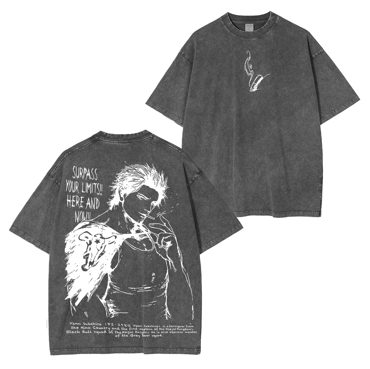 Yami Sukehiro,Black Clover Anime Unisex Washed T-Shirt