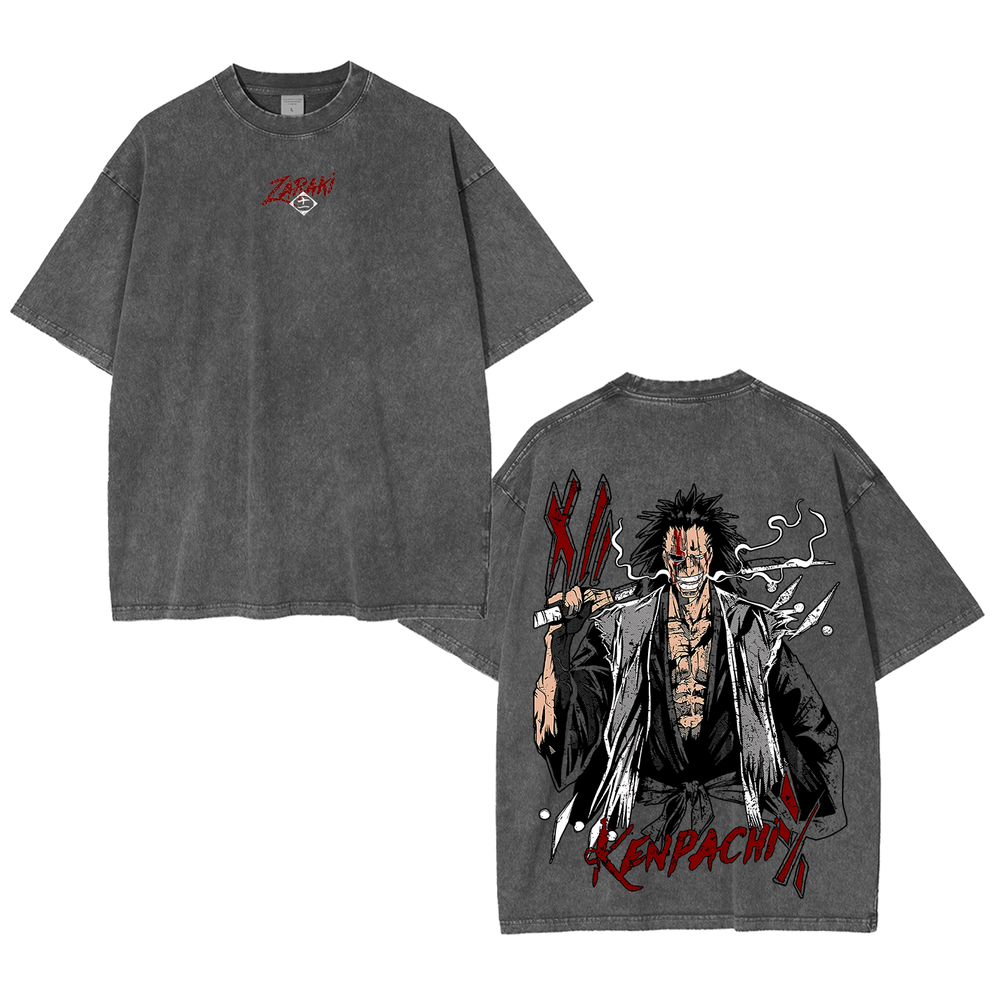 Kenpachi Zaraki Bleach Washed T-shirt/Crewneck/Hoodie