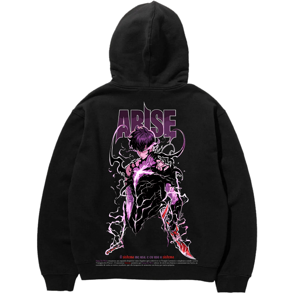 Sung Jin-Woo Solo Leveling Anime Double Printed Oversize Lightweight Acid Washed Tee-Limited Edition 