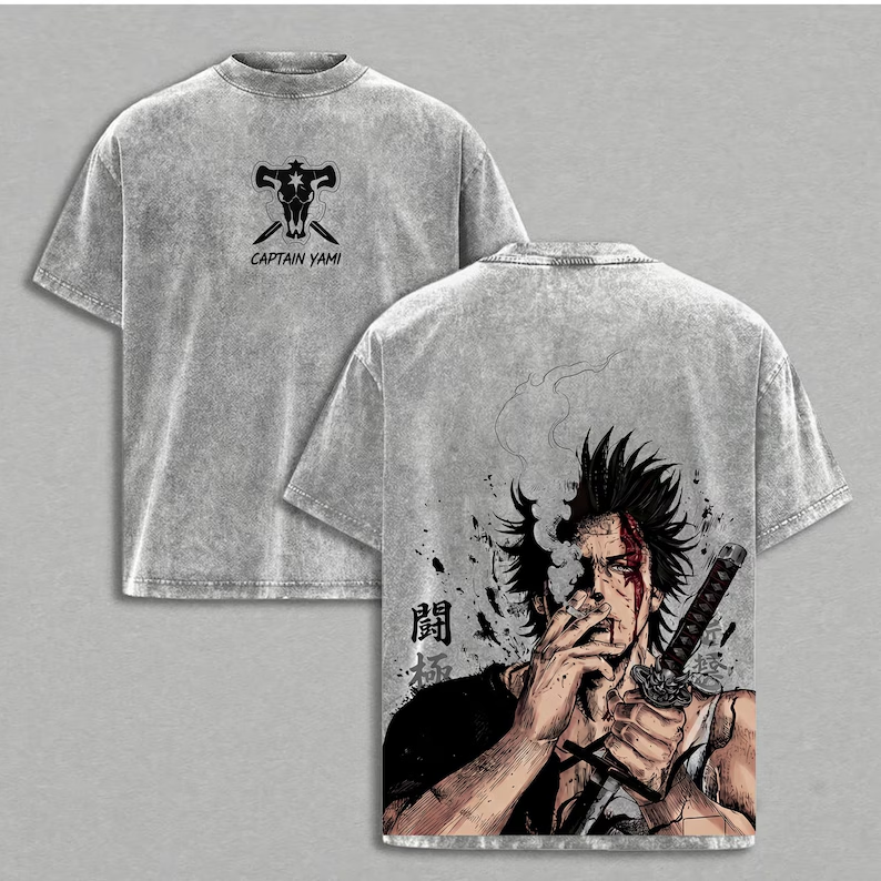 Black Clover: Black Bulls Bloody Yami Sukehiro Vintage  Washed T-shirt