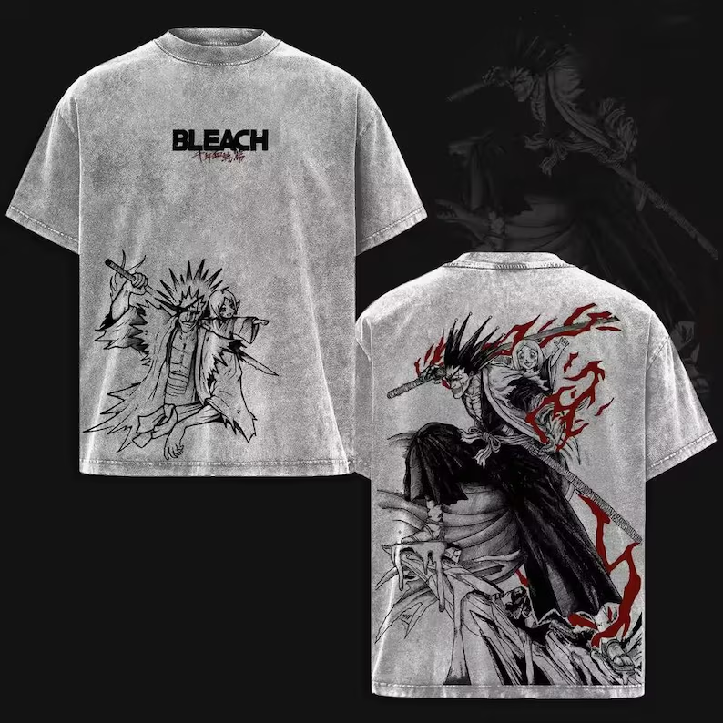 Kenpachi Zaraki Bleach Vintage  Washed T-shirt