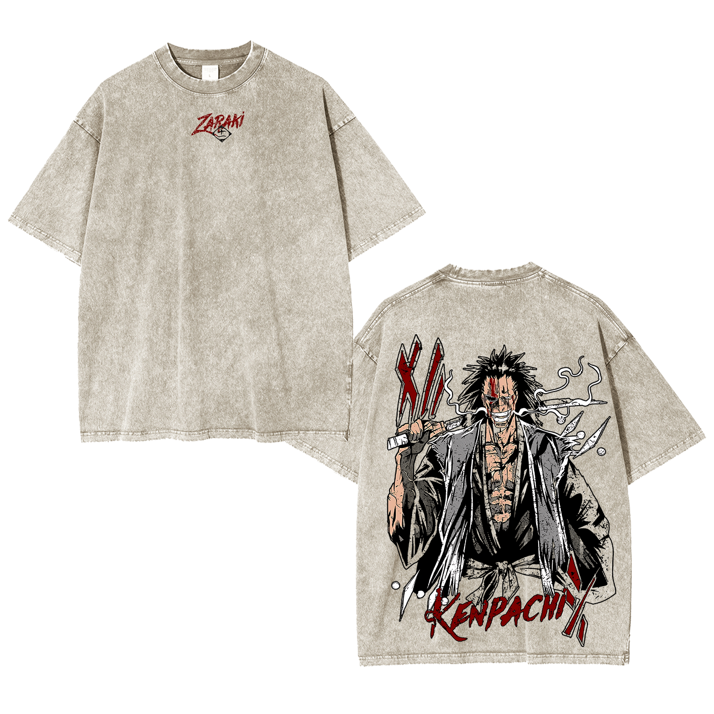 Kenpachi Zaraki Bleach Washed T-shirt/Crewneck/Hoodie