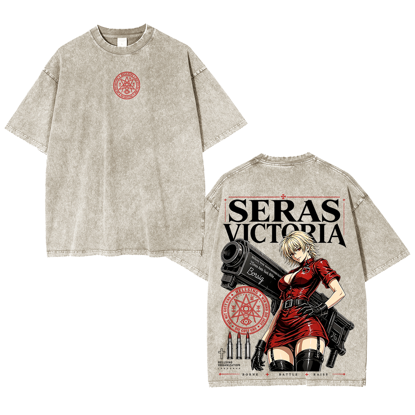 Seras Victoria Hellsing Unisex  Washed T-Shirt