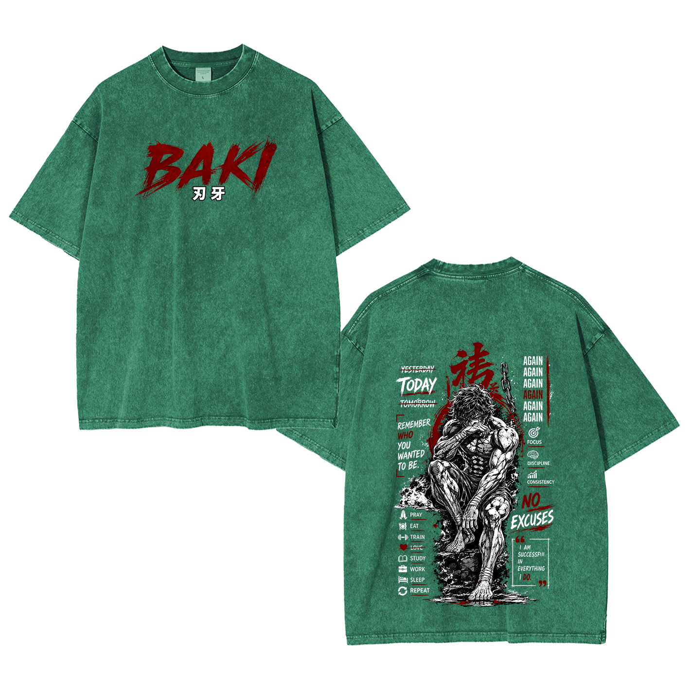 Baki Anime Vintage Oversized T-shirt/Crewneck/Hoodie