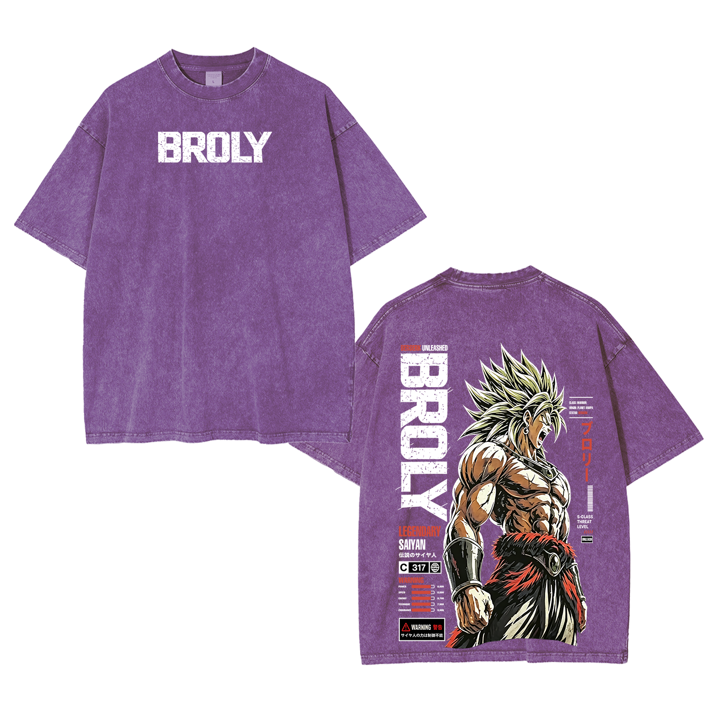 Broly Dragon Ball Super Unisex  Washed T-Shirt