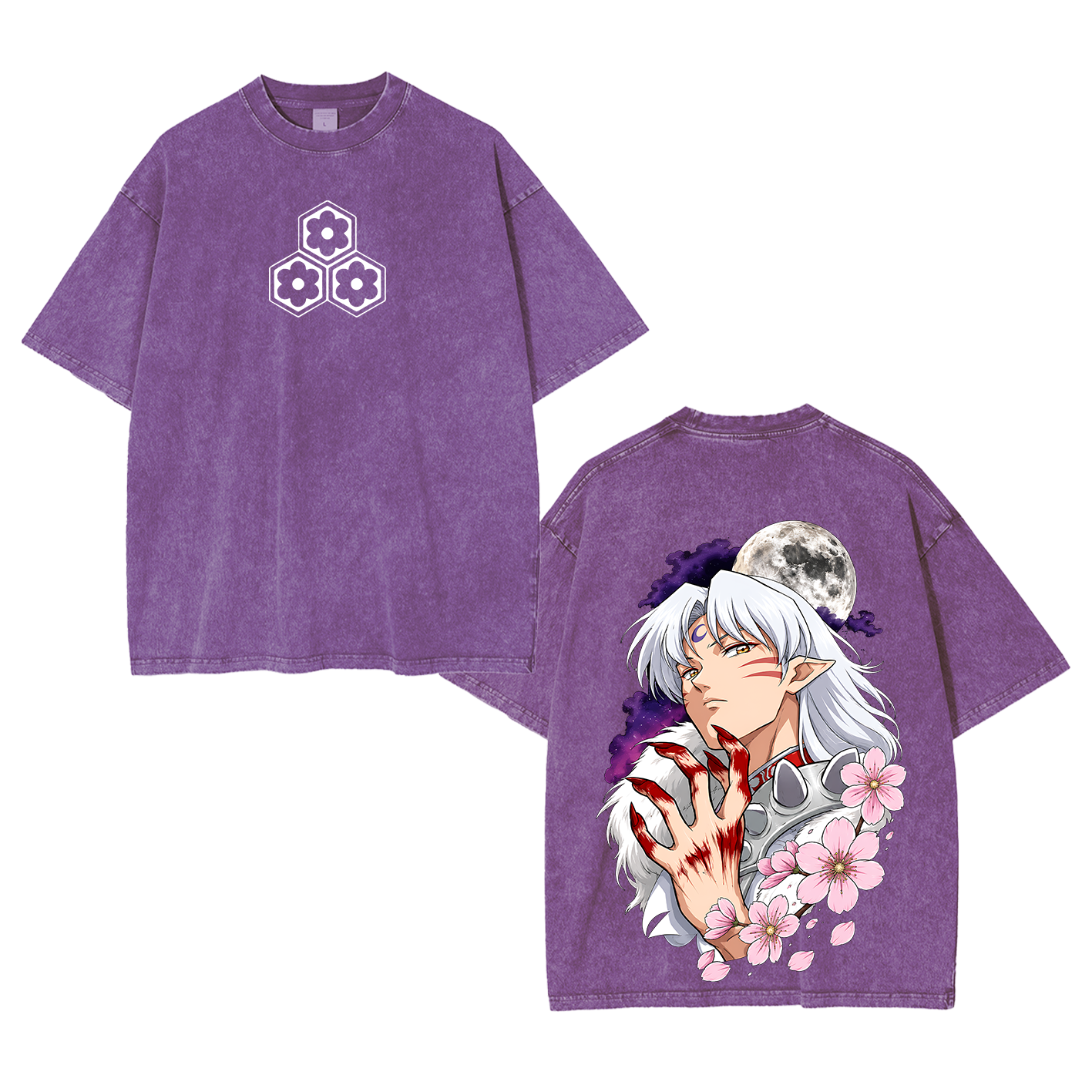 Inuyasha Vintage Unisex  Washed T-Shirt