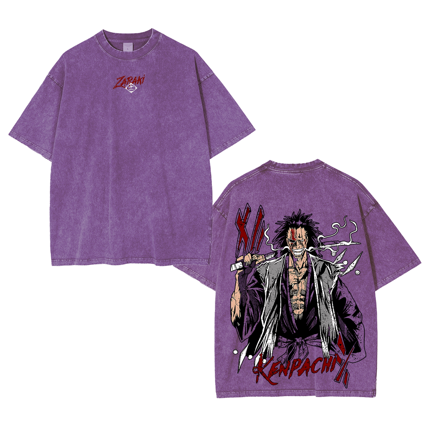 Kenpachi Zaraki Bleach Washed T-shirt/Crewneck/Hoodie