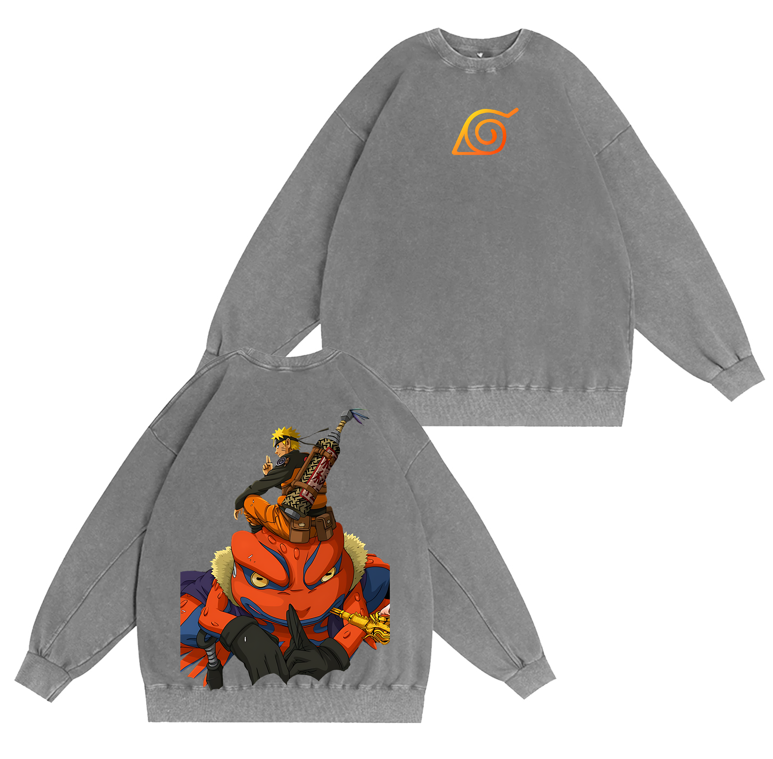 Naruto x Gamakichi Anime Washed T-shirt/Crewneck/Hoodie