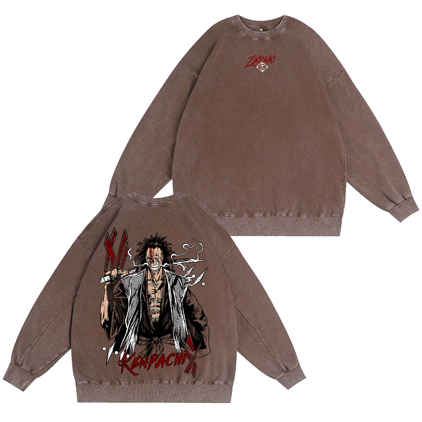 Kenpachi Zaraki Bleach Washed T-shirt/Crewneck/Hoodie