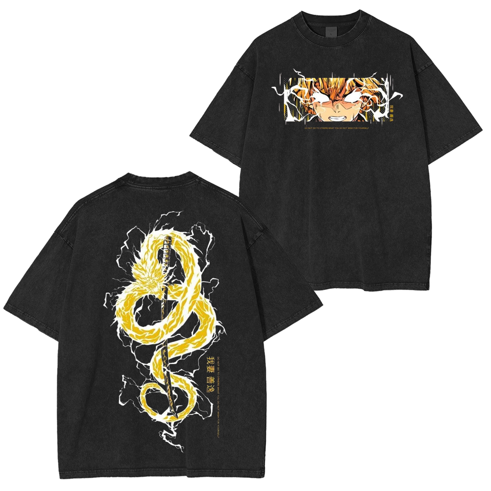 Zenitsu Anime Unisex Washed T-Shirt