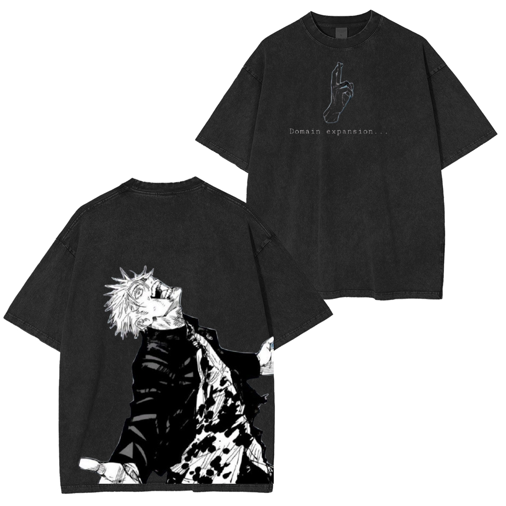 Gojo Jujutsu Kaisen Anime Unisex Washed T-Shirt