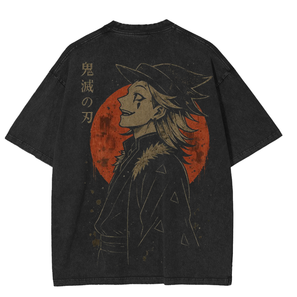 Doma  Demon Slayer Vintage Unisex Washed T-Shirt