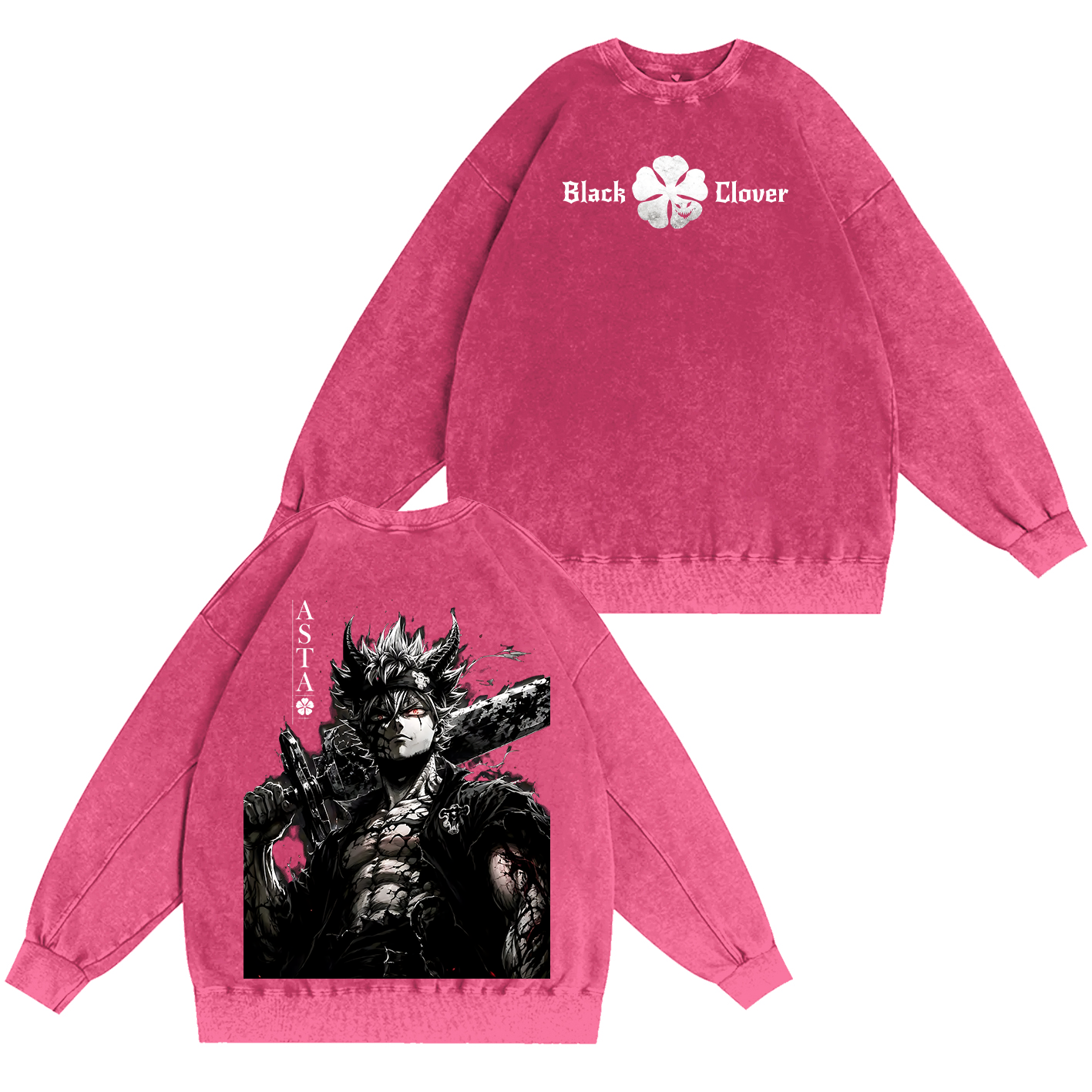 Black Clover Asta Unisex  Washed T-Shirt