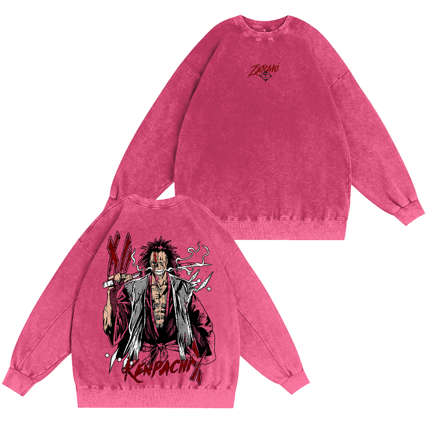 Kenpachi Zaraki Bleach Washed T-shirt/Crewneck/Hoodie