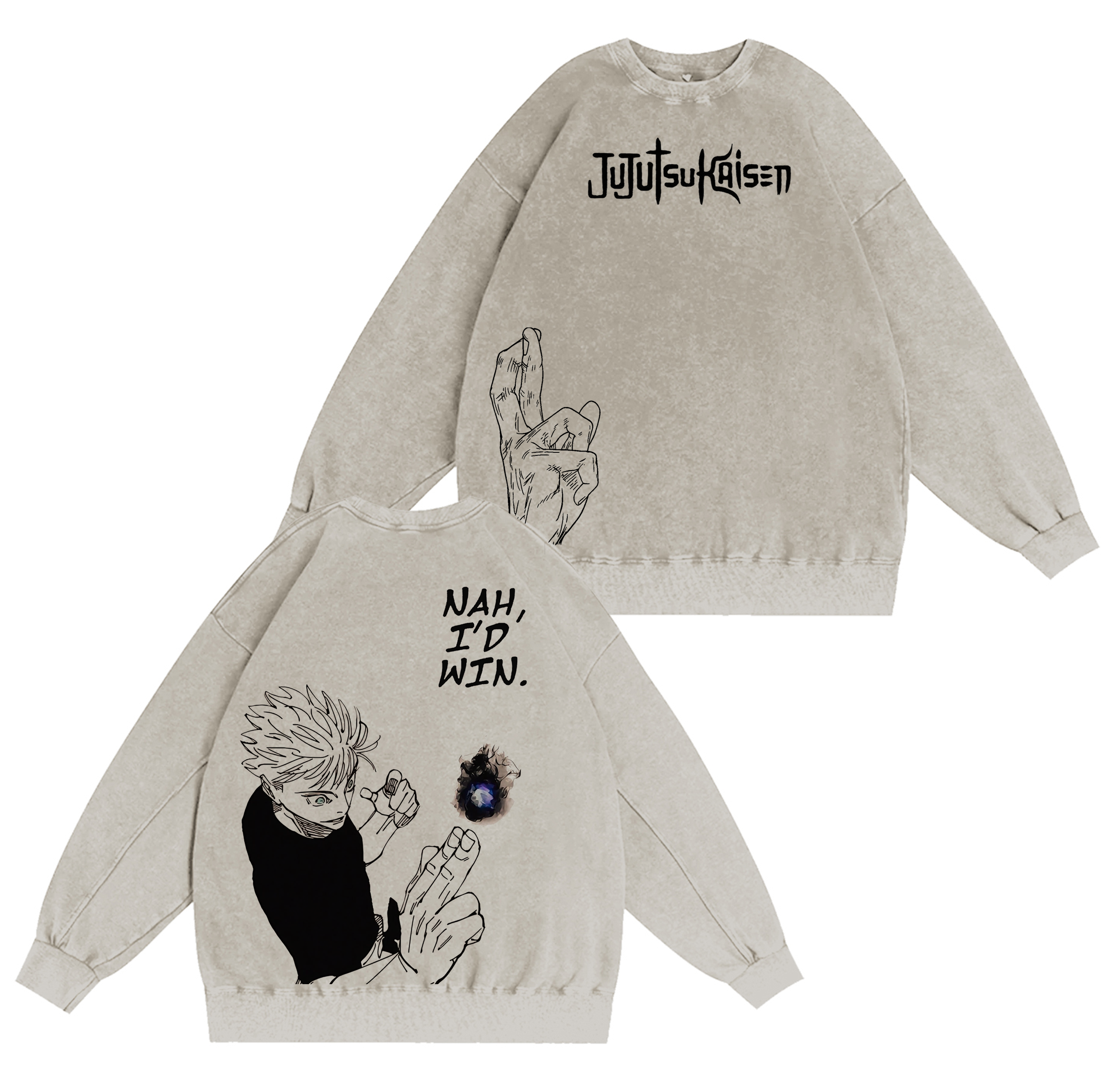 Satoru Gojo,Jujutsu Kaisen Anime Washed T-shirt/Crewneck/Hoodie