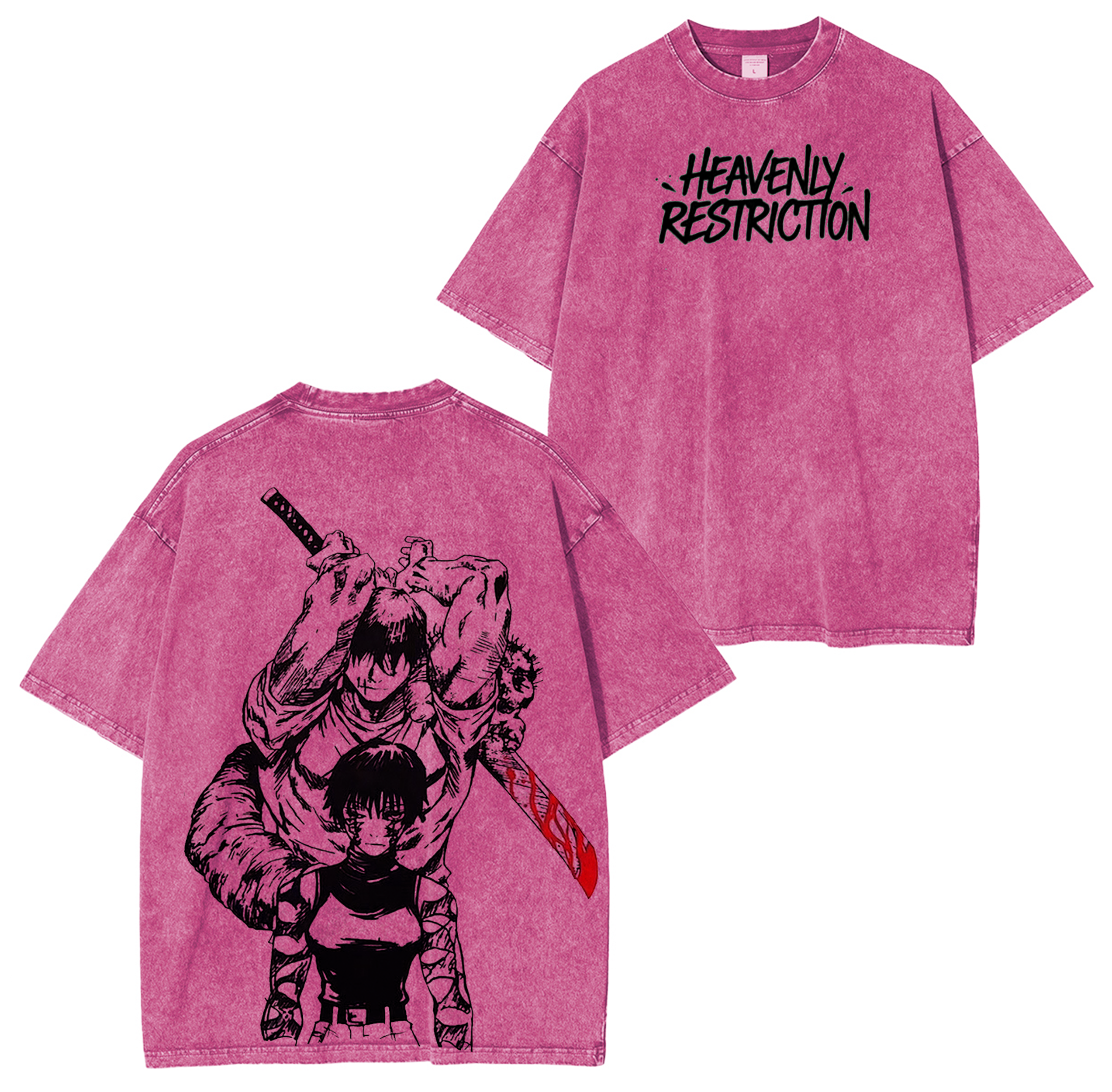 Maki Zenin X Toji Fushiguro ,Jujutsu Kaisen Anime Washed T-shirt/Crewneck/Hoodie