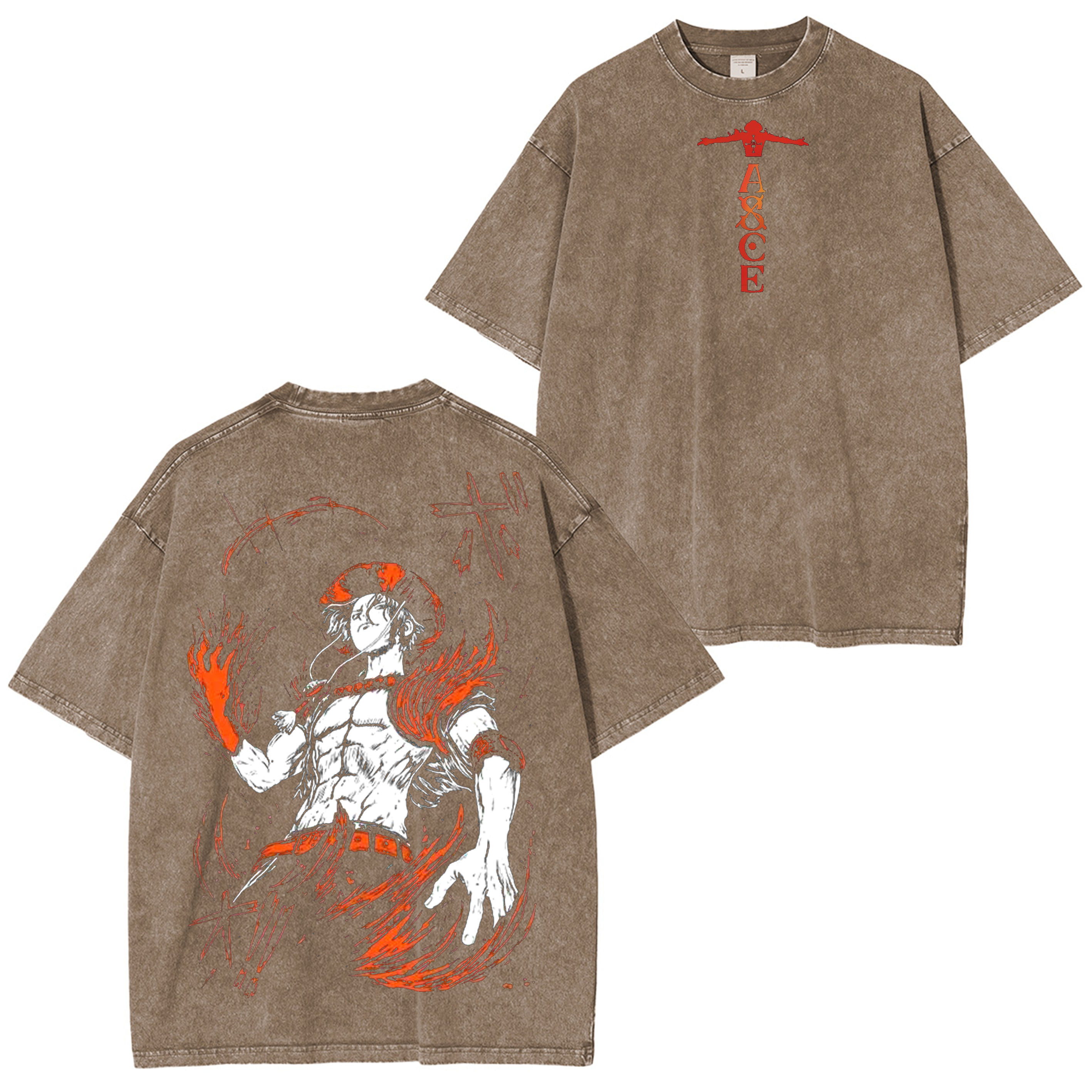 Portgas D. Ace,One Piece Washed T-shirt/Crewneck/Hoodie