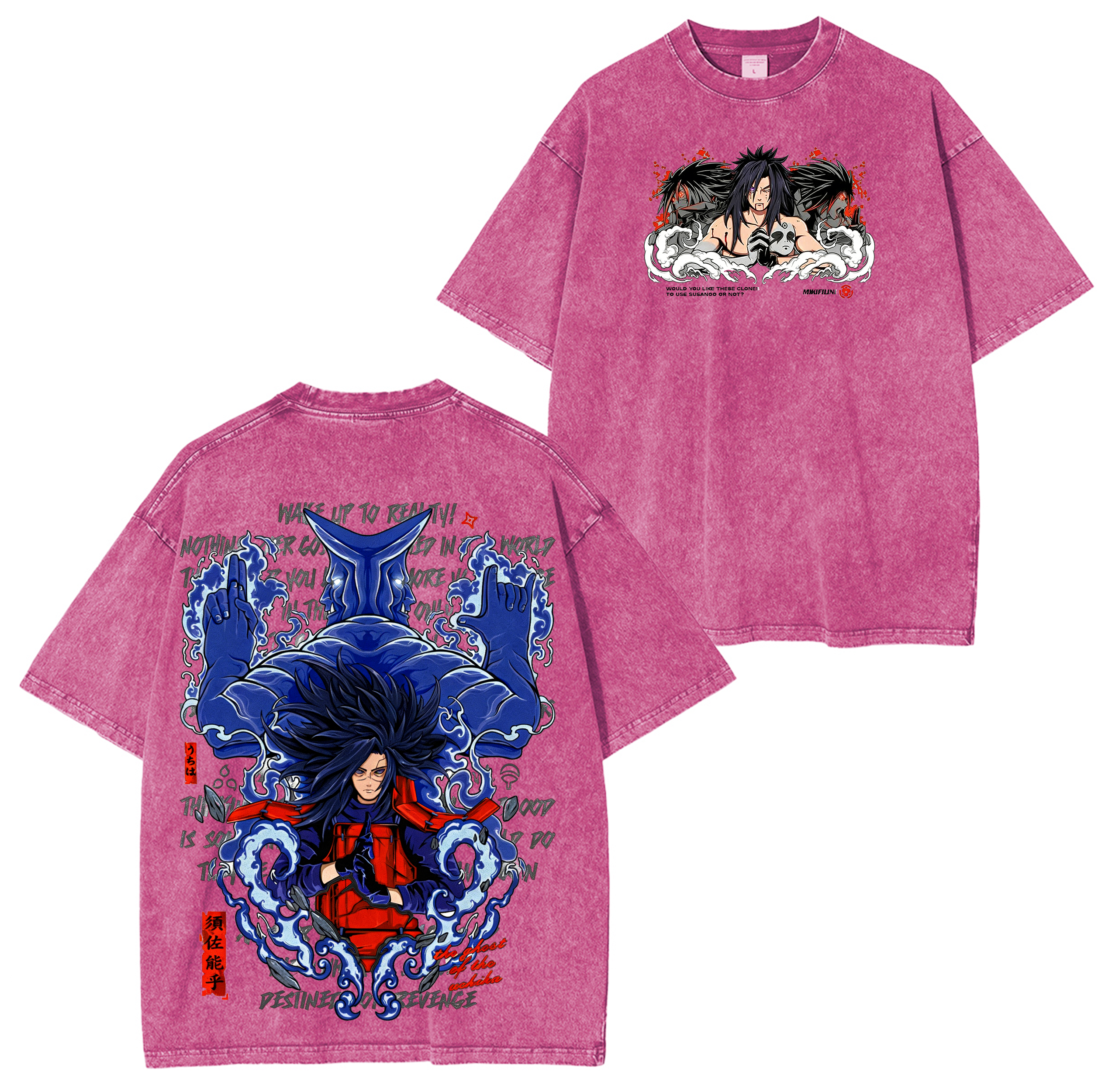 Uchiha madara Anime Washed T-shirt/Crewneck/Hoodie