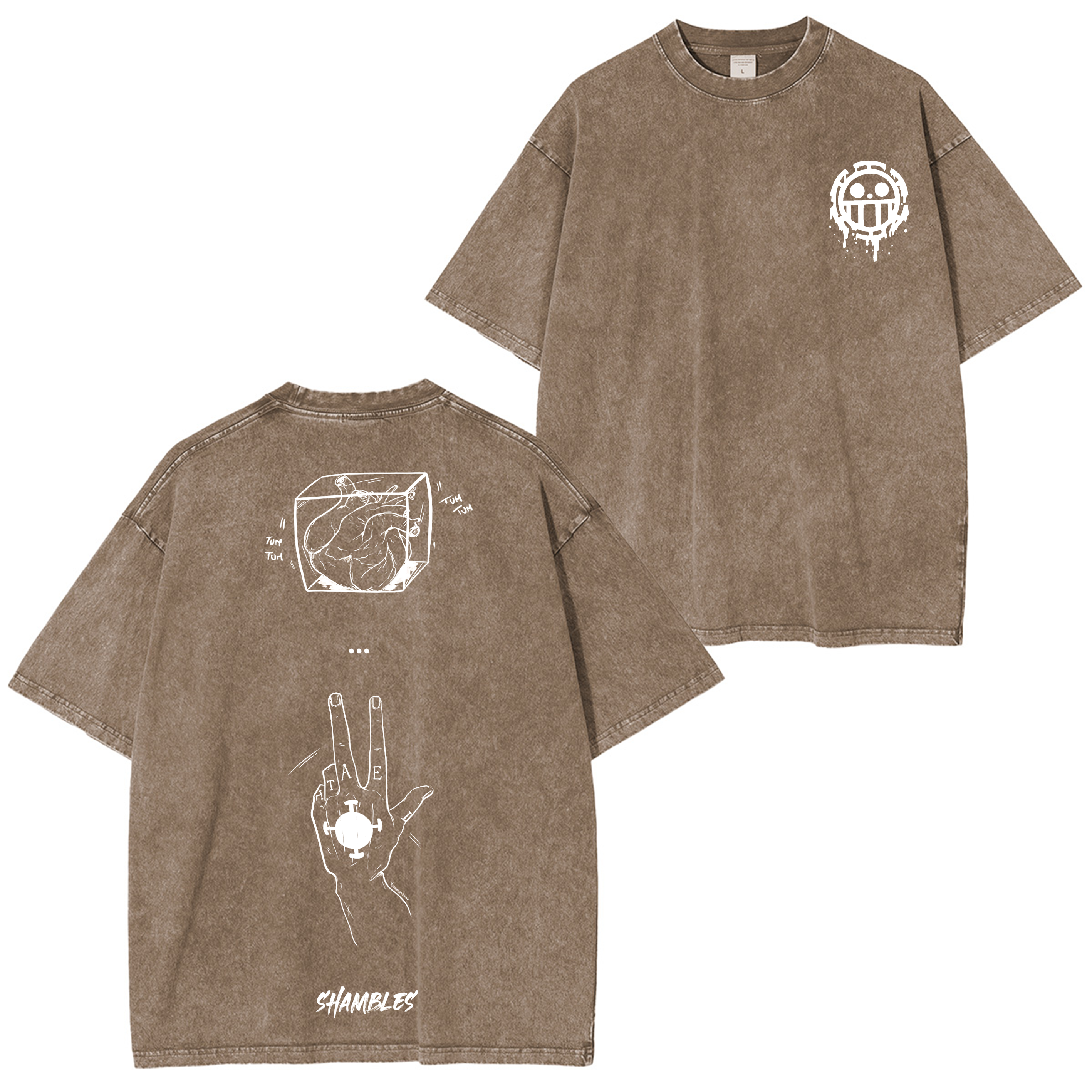Trafalgar D. Water Law Anime Washed T-shirt/Crewneck/Hoodie