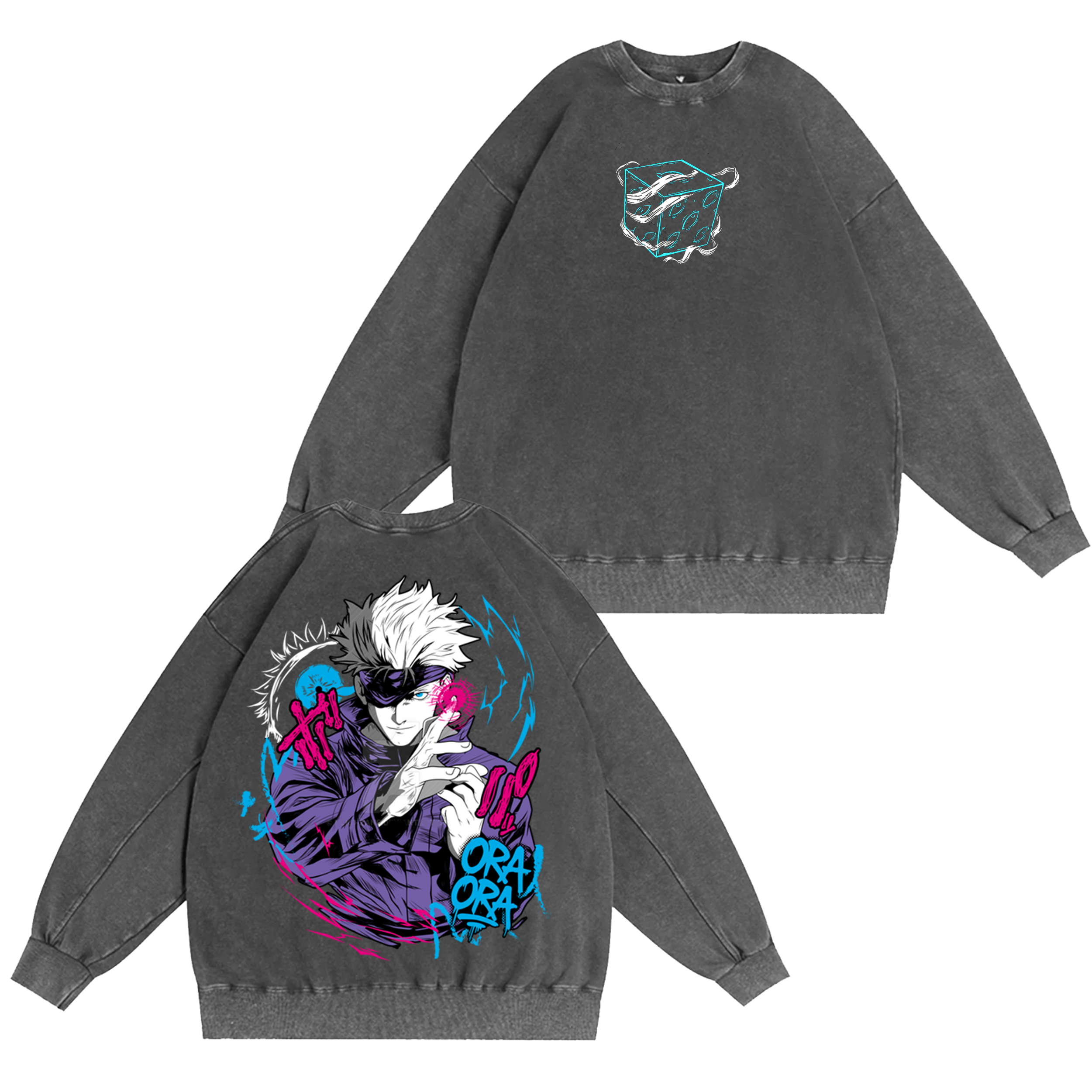 Gojo,Jujutsu Kaisen Anime Washed T-shirt/Crewneck/Hoodie