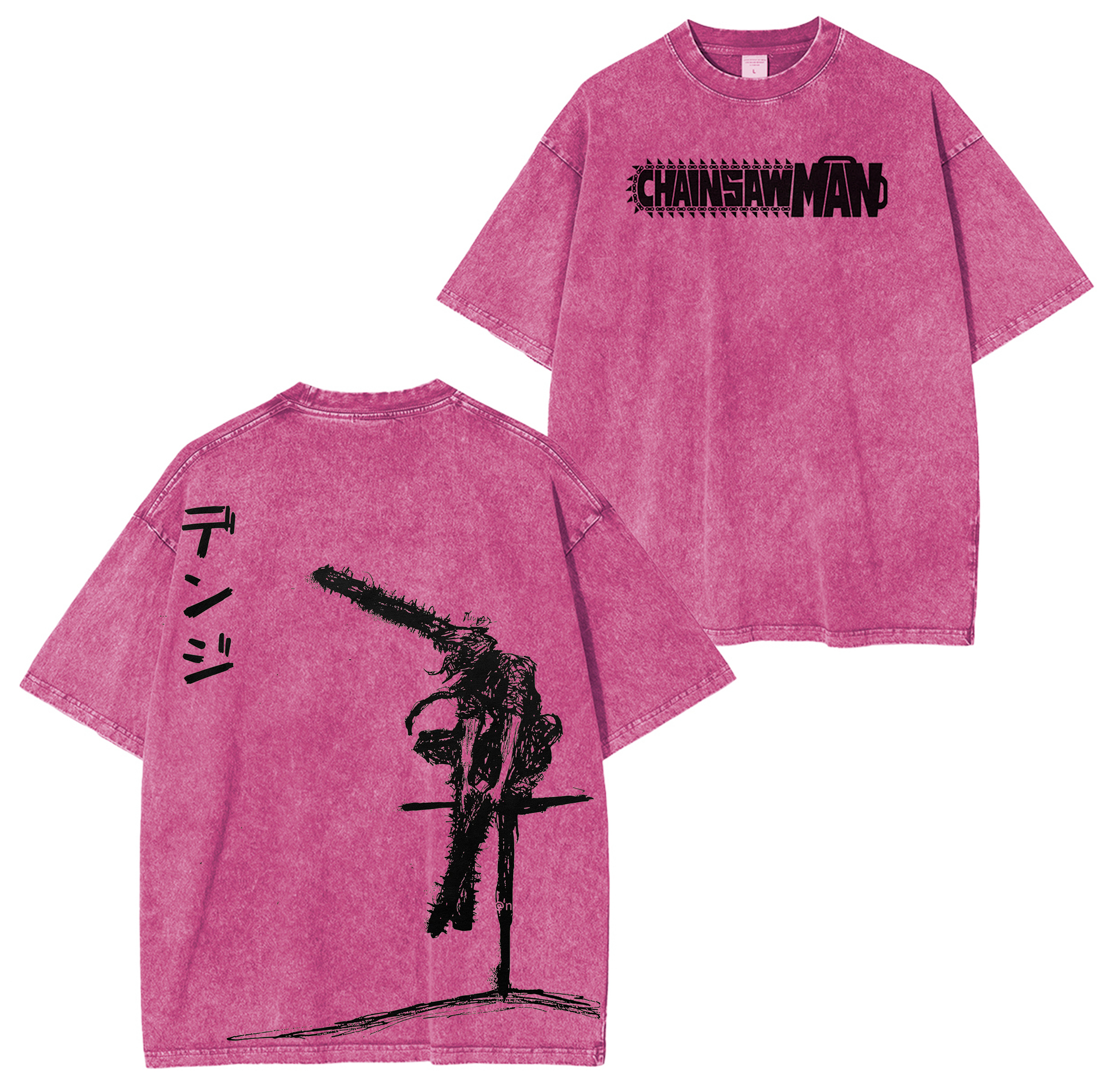 Denji,Chainsaw Man Anime Washed T-shirt/Crewneck/Hoodie