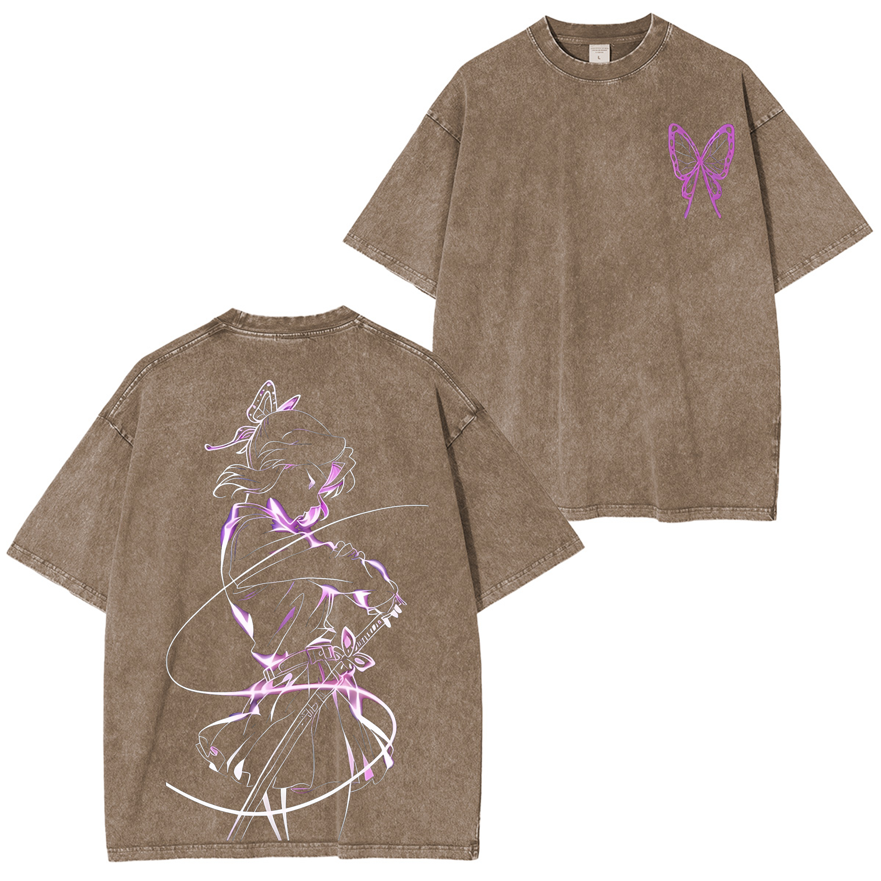 Shinobu X Demon Slayer Vintage  Anime Oversized T-shirt/Crewneck/Hoodie