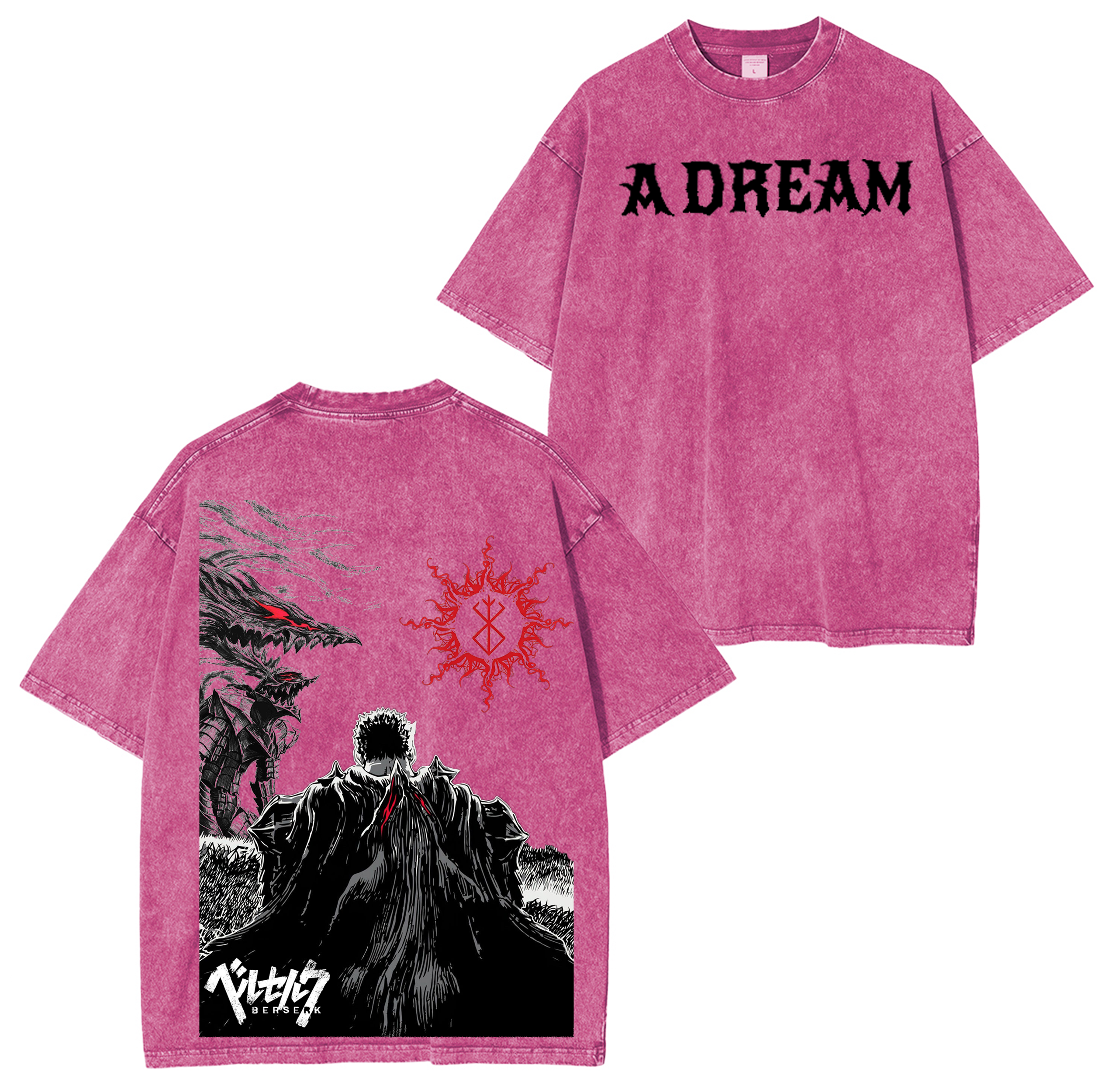Guts ,Berserk Anime Washed T-shirt/Crewneck/Hoodie