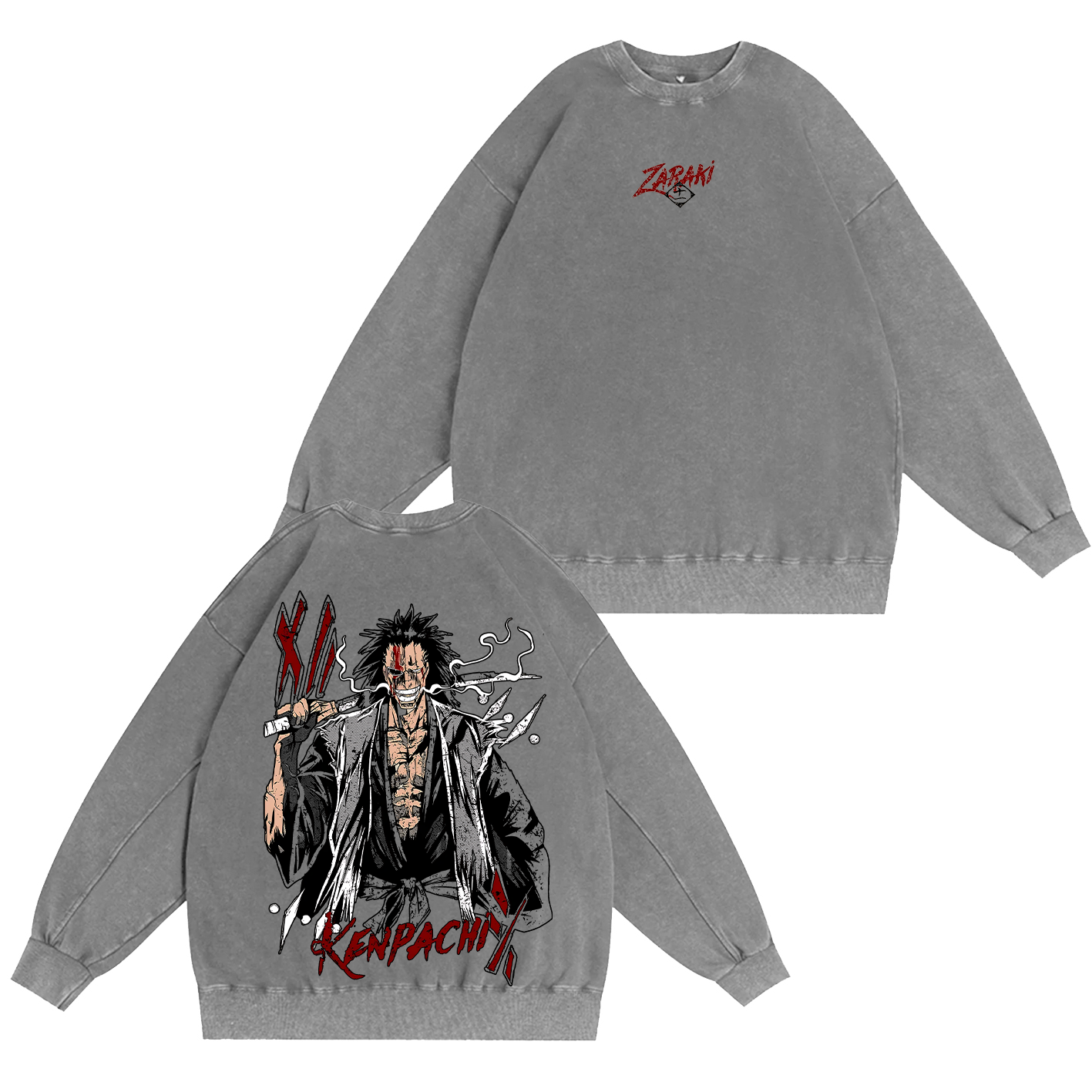 Kenpachi Zaraki Bleach Washed T-shirt/Crewneck/Hoodie