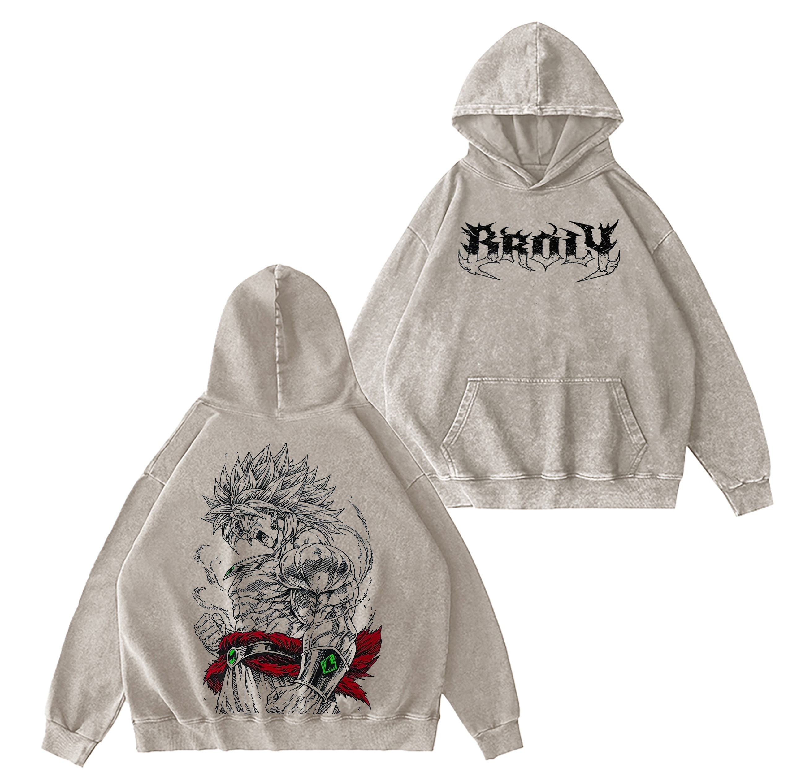 Dragon Ball Z Broly Anime Vintage Washed T-shirt/Crewneck/Hoodie