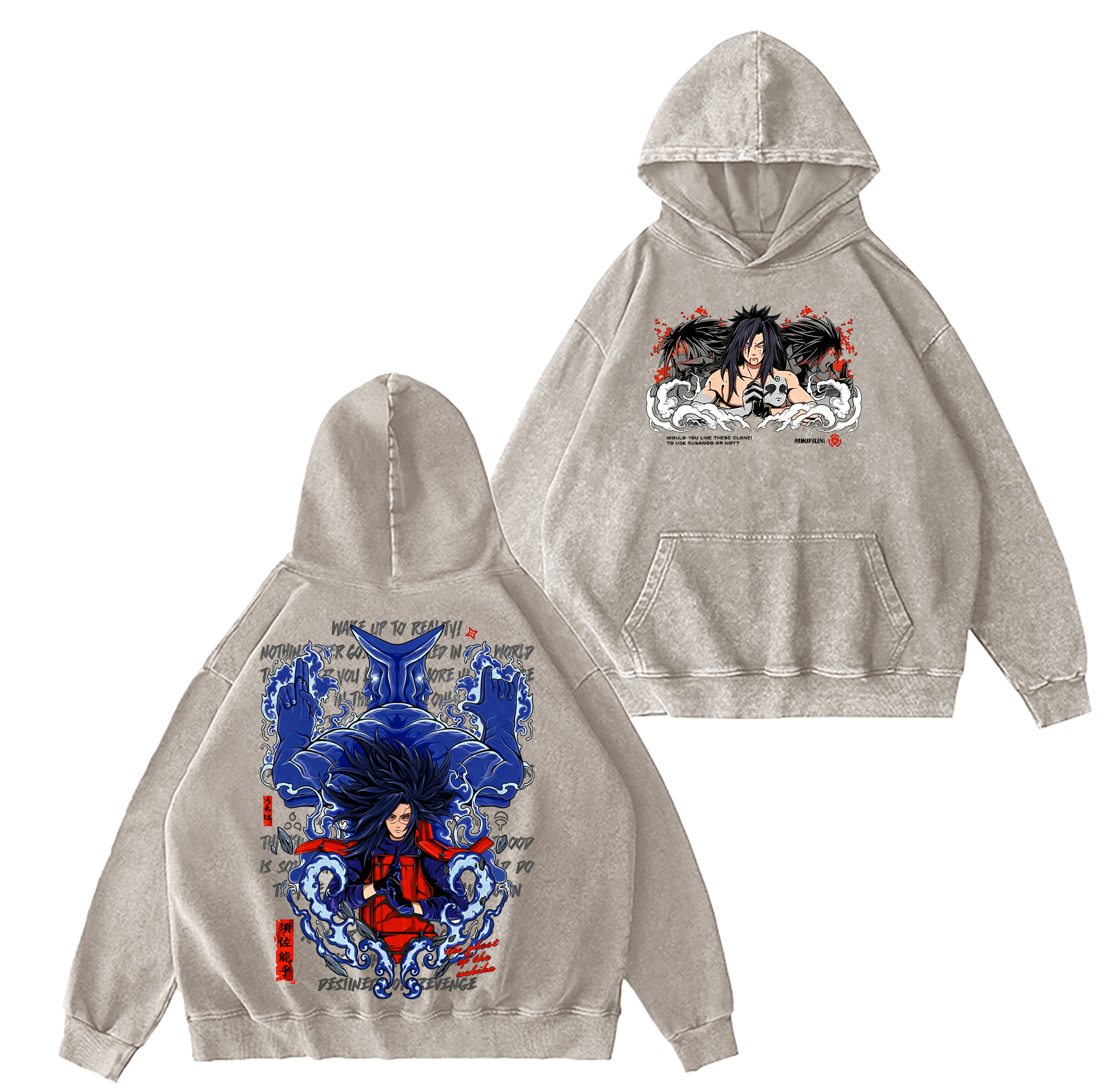 Uchiha madara Anime Washed T-shirt/Crewneck/Hoodie