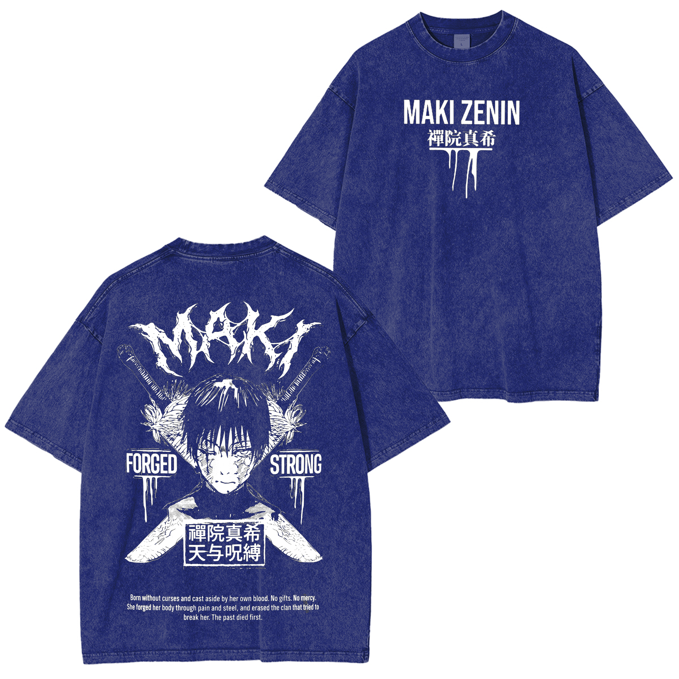 Maki Zenin ,Jujutsu Kaisen Vintage Anime Washed T-shirt/Crewneck/Hoodie