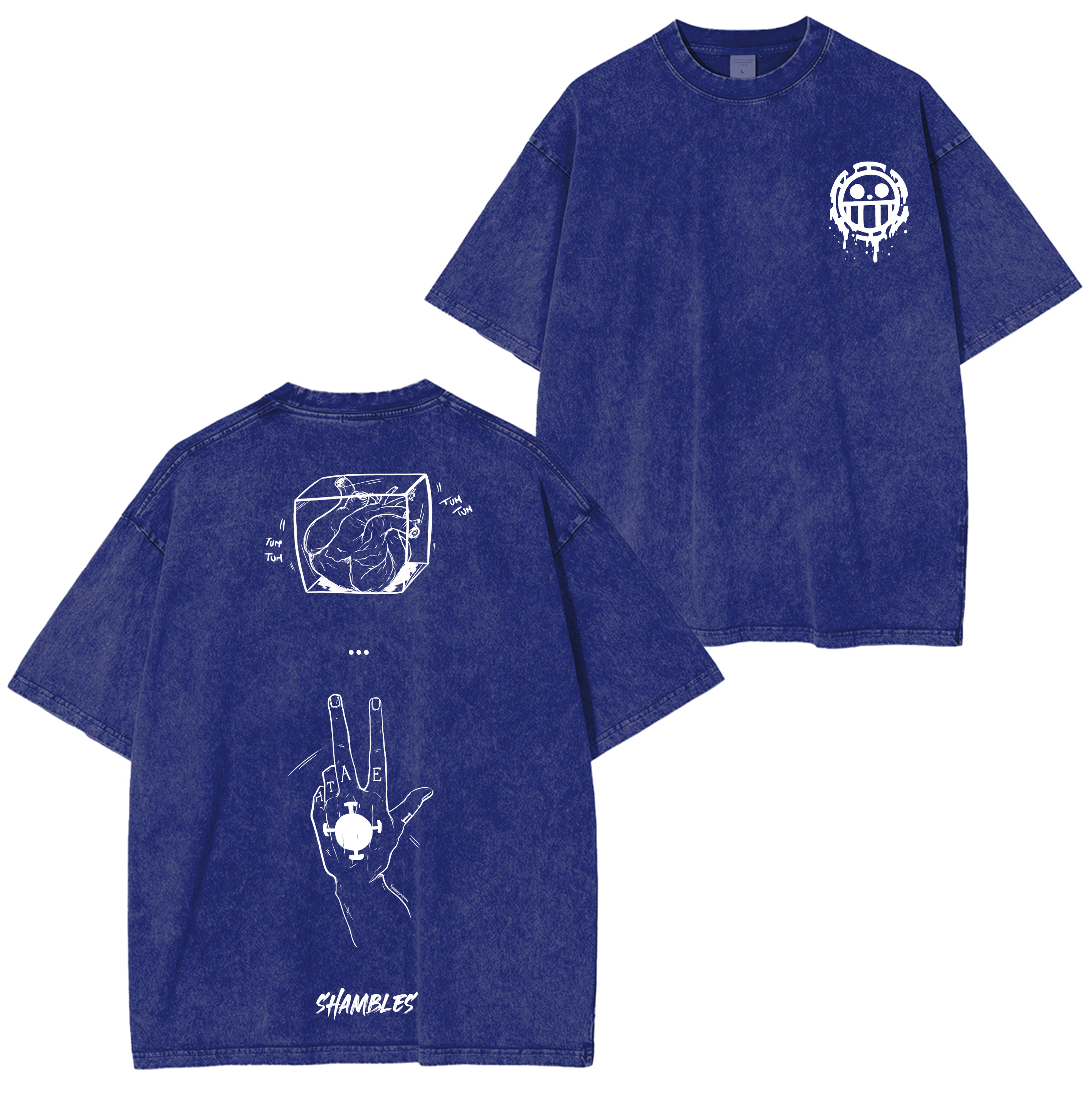 Trafalgar D. Water Law Anime Washed T-shirt/Crewneck/Hoodie