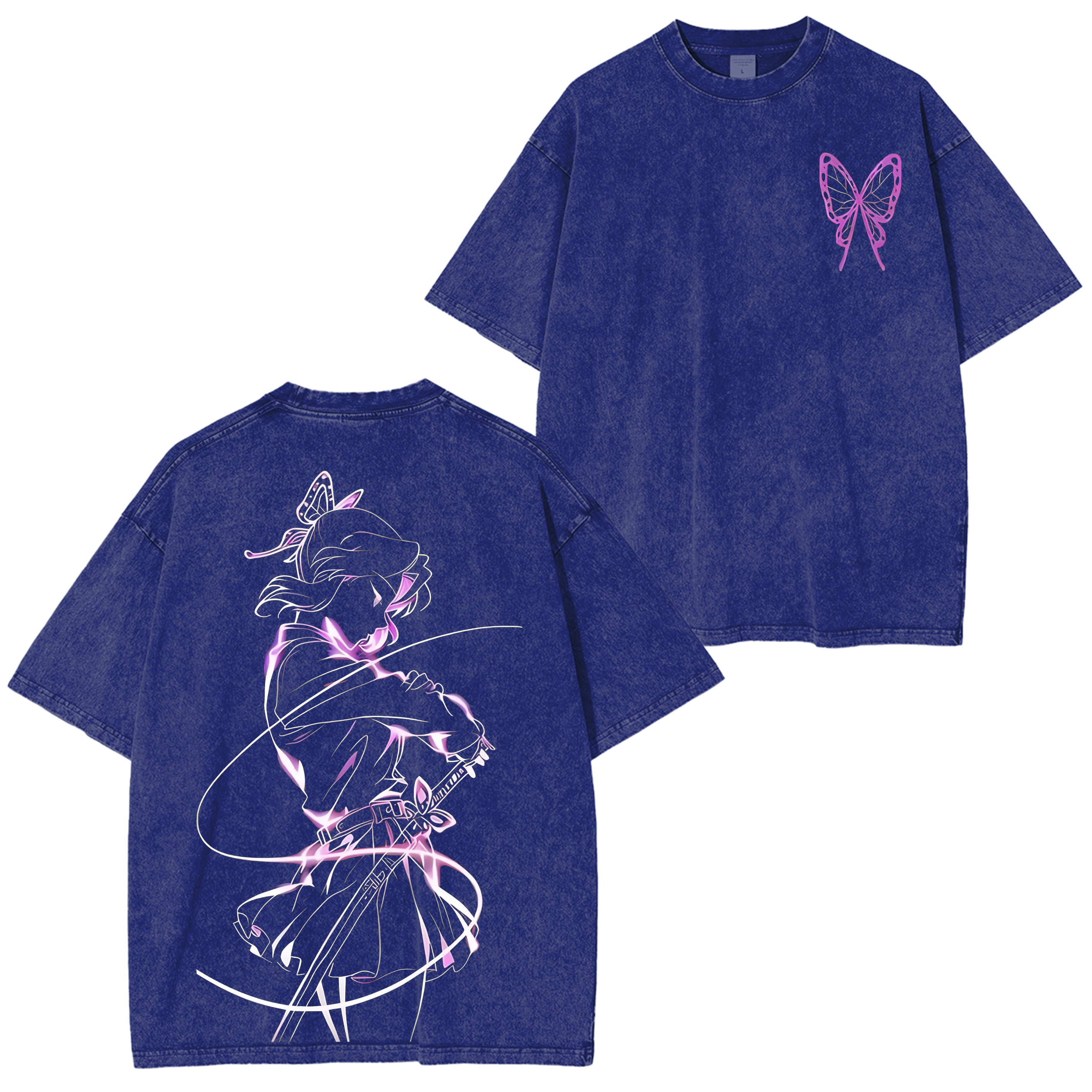 Shinobu X Demon Slayer Vintage  Anime Oversized T-shirt/Crewneck/Hoodie