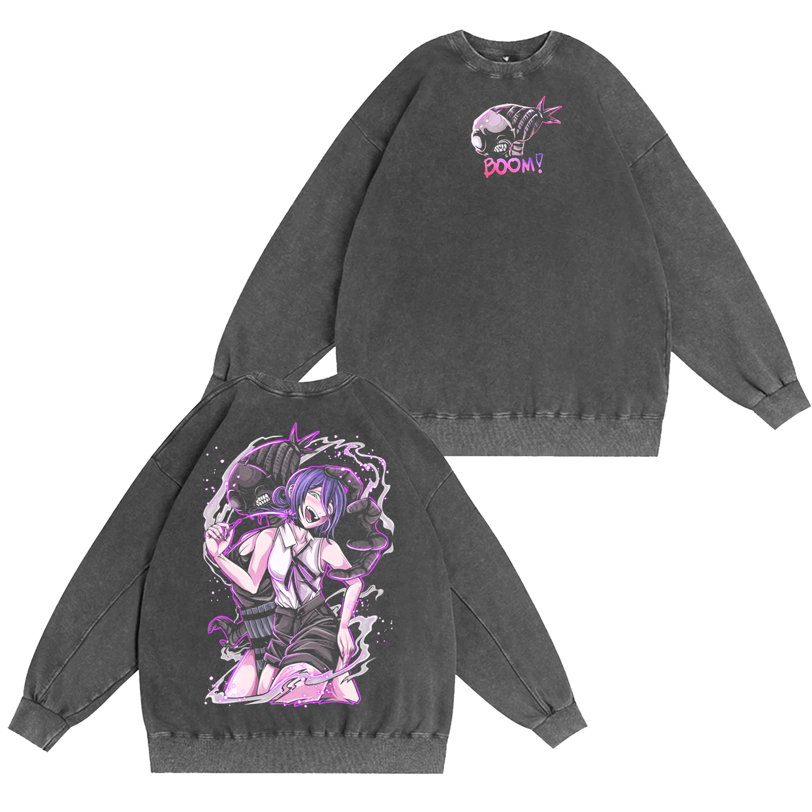 Reze,Chainsaw Man Anime  Washed T-shirt/Crewneck/Hoodie